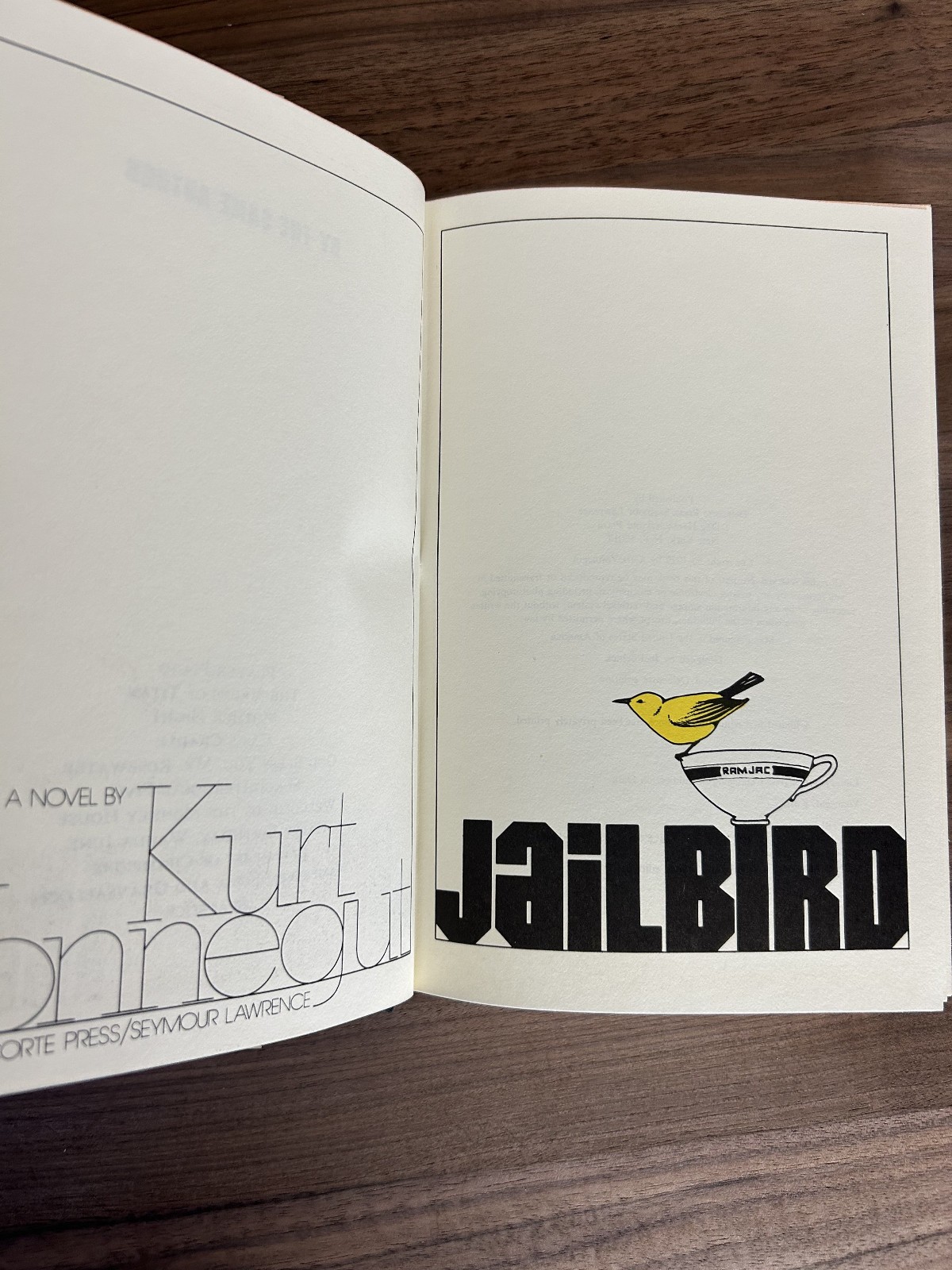 Jailbird – Kurt Vonnegut – 1979 Hardcover 1st Edition 2nd Delacorte Printing