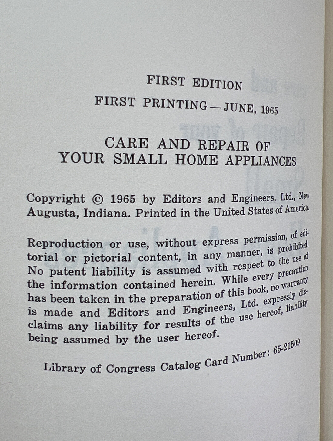 Care and Repair of your Small Home Appliances, Book 1 Skillfact Library 1965 PB