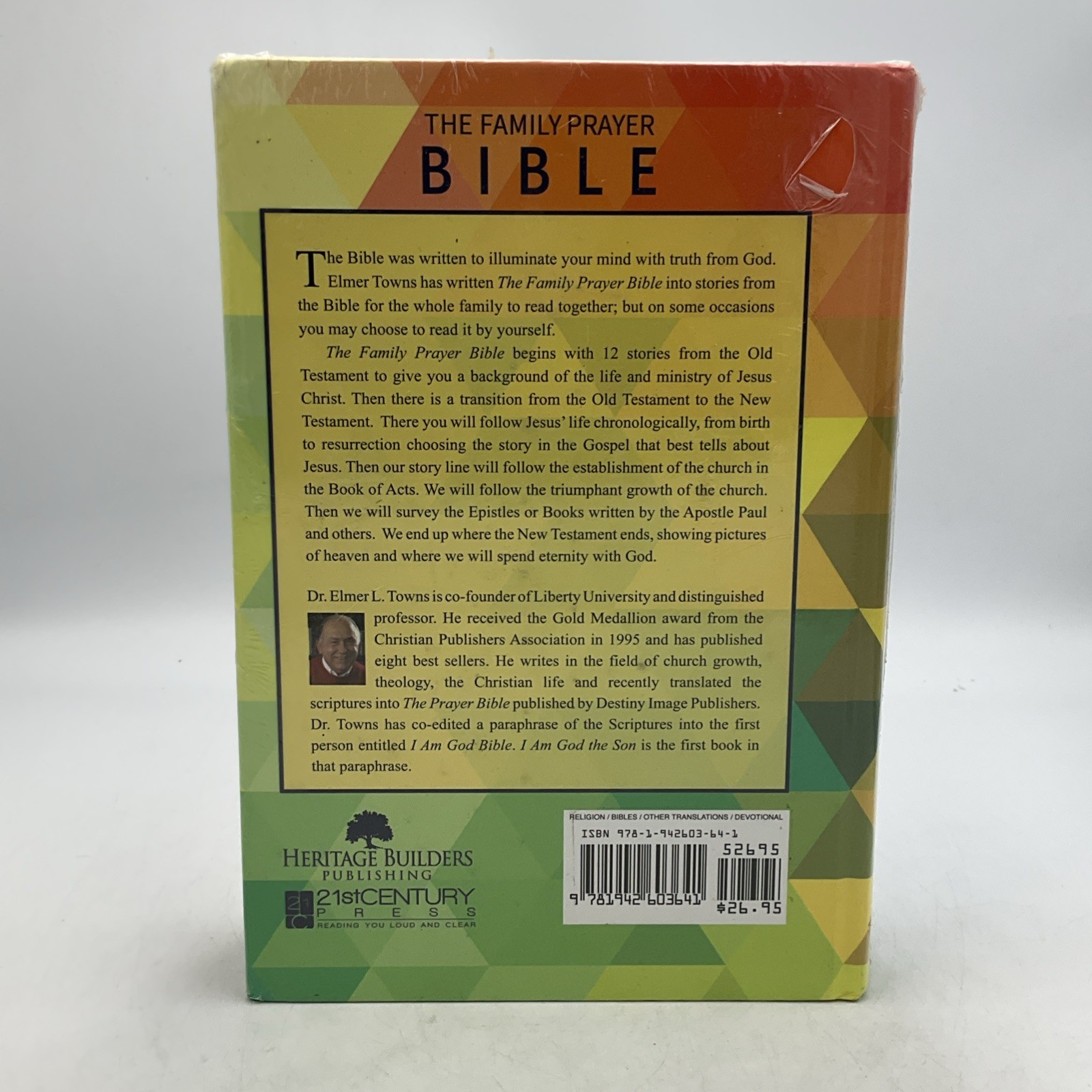 The Family Prayer Bible Hardcover, Elmer L. Towns, Brand New, Heritage Builders