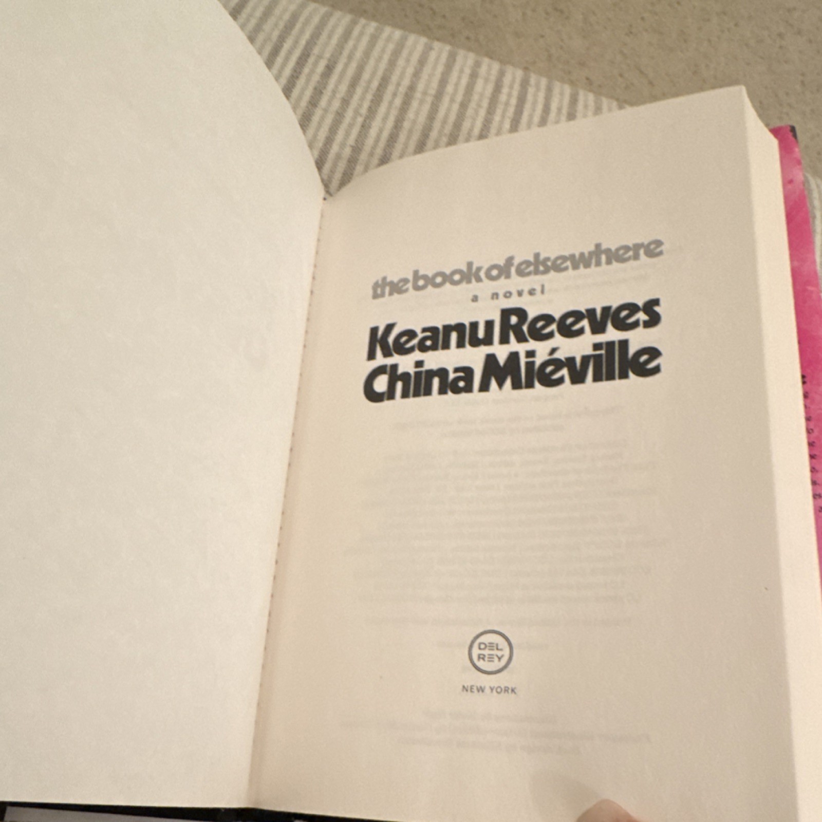 Keanu Reeves China Miéville The Book of Elsewhere HC 2024 1st/1st BRZRKR DJ