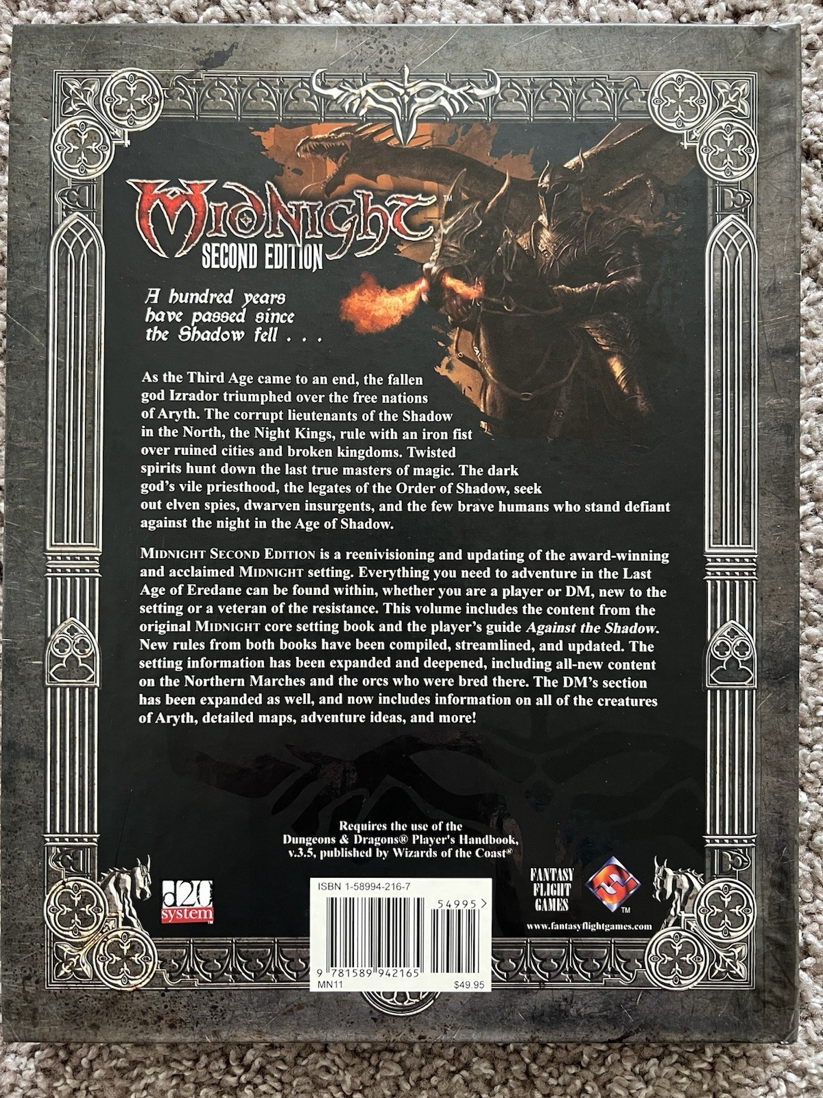 Midnight: Epic Fantasy in an Age of Shadow (2nd Edition RPG) Hardback