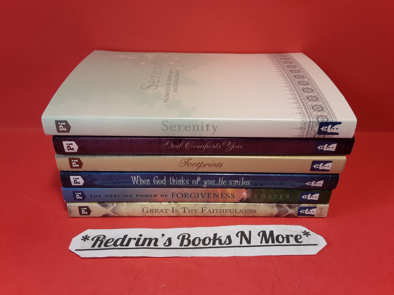 Lot Of 6 Pocket Inspirational Books Serenity/Footprints/Forgiveness More