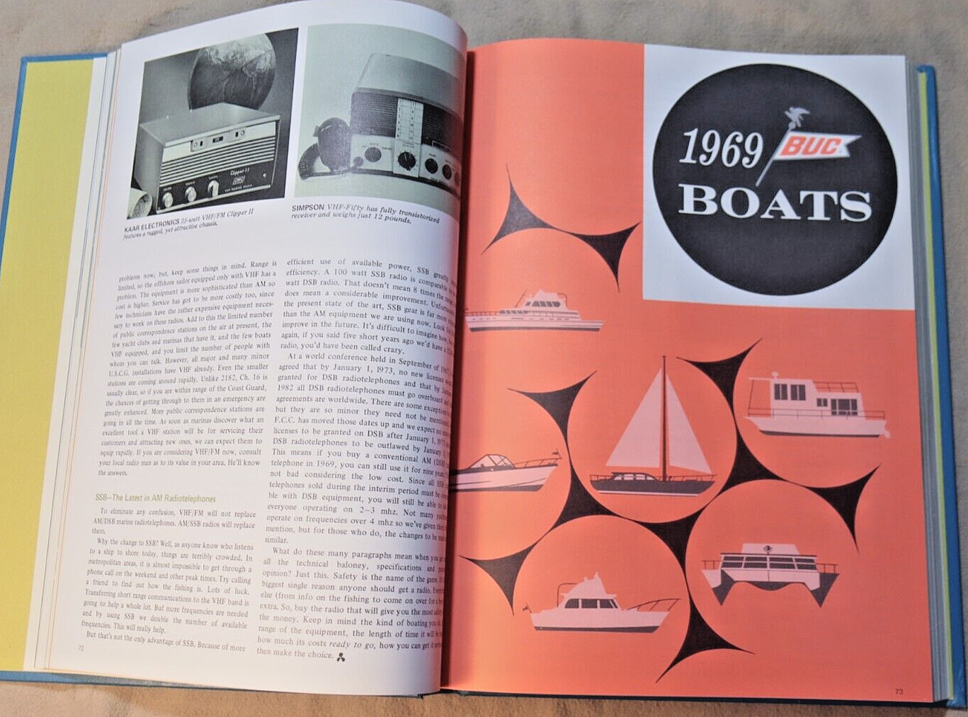 1969 BUC BOAT BUYERS ANNUAL HC/DJ NEAR FINE/VG- 383 Pages