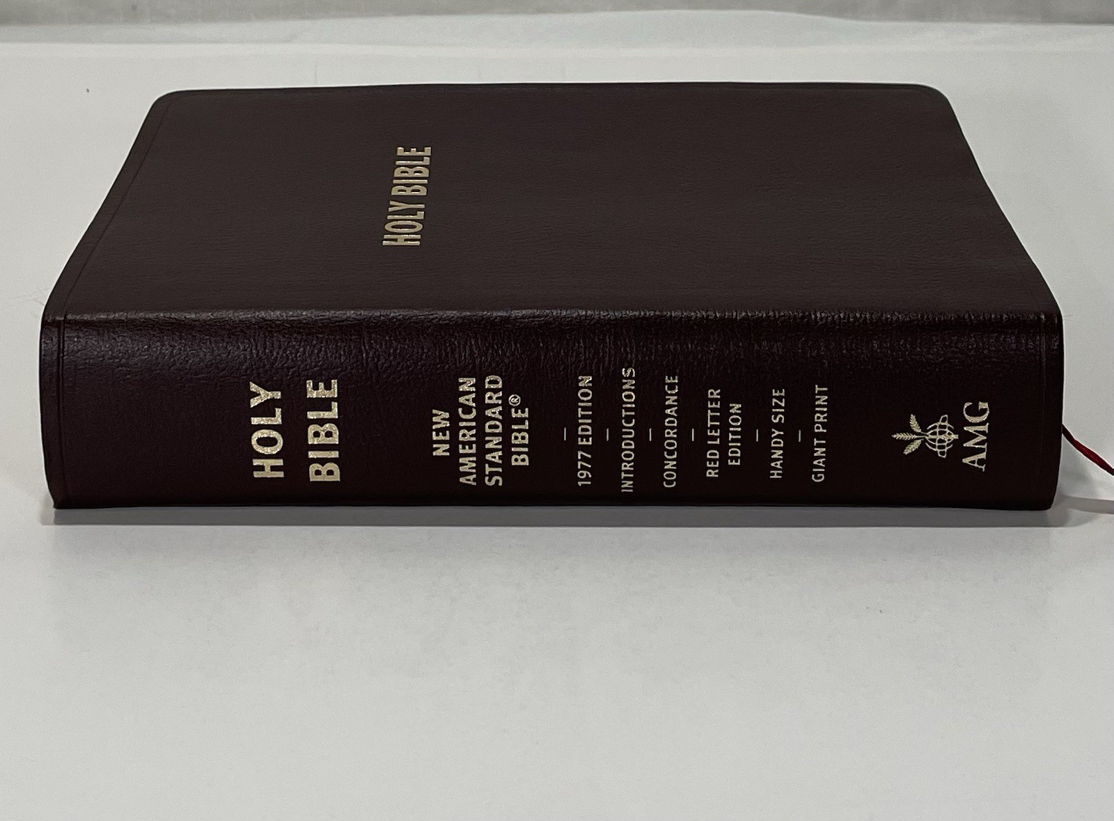 1977 Edition Holy Bible New American Standard Bonded Leather Giant Print AMG
