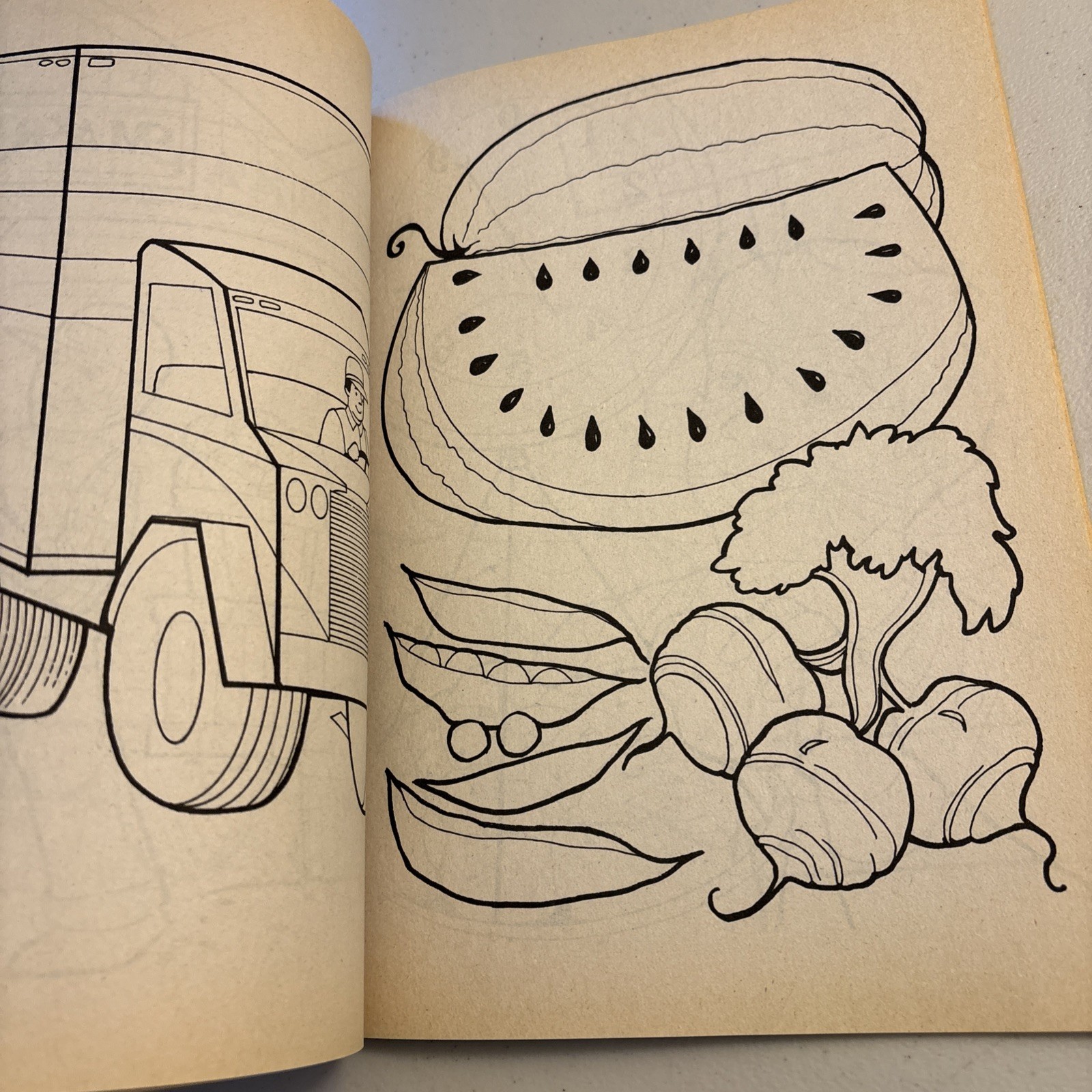 NEW Vintage Golden Coloring Book Preschool FARM Animals 1988 Unused Color Barns