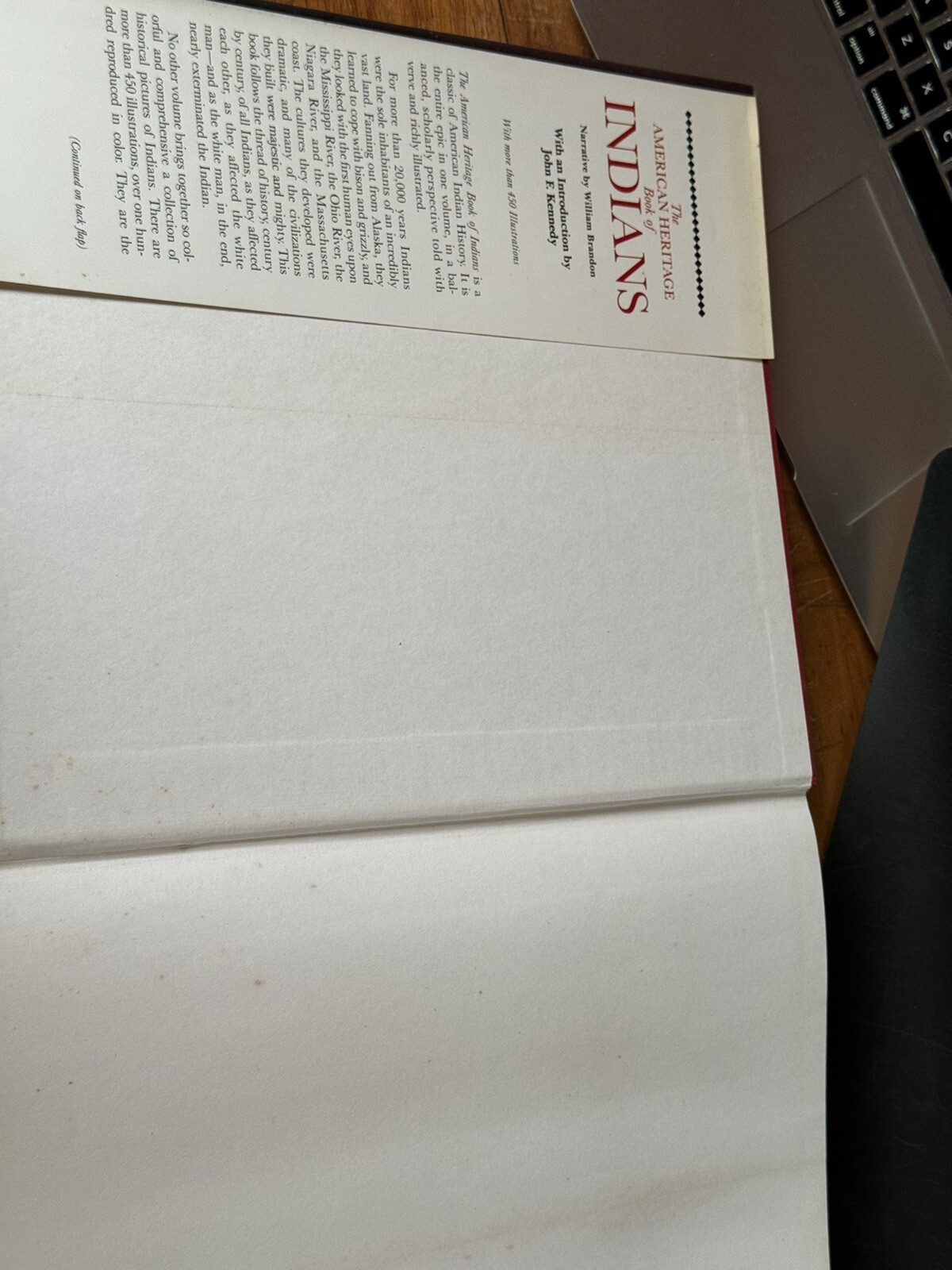 THE AMERICAN HERITAGE BOOK OF INDIANS 1961 HC/DJ Intro by JFK 424 pages