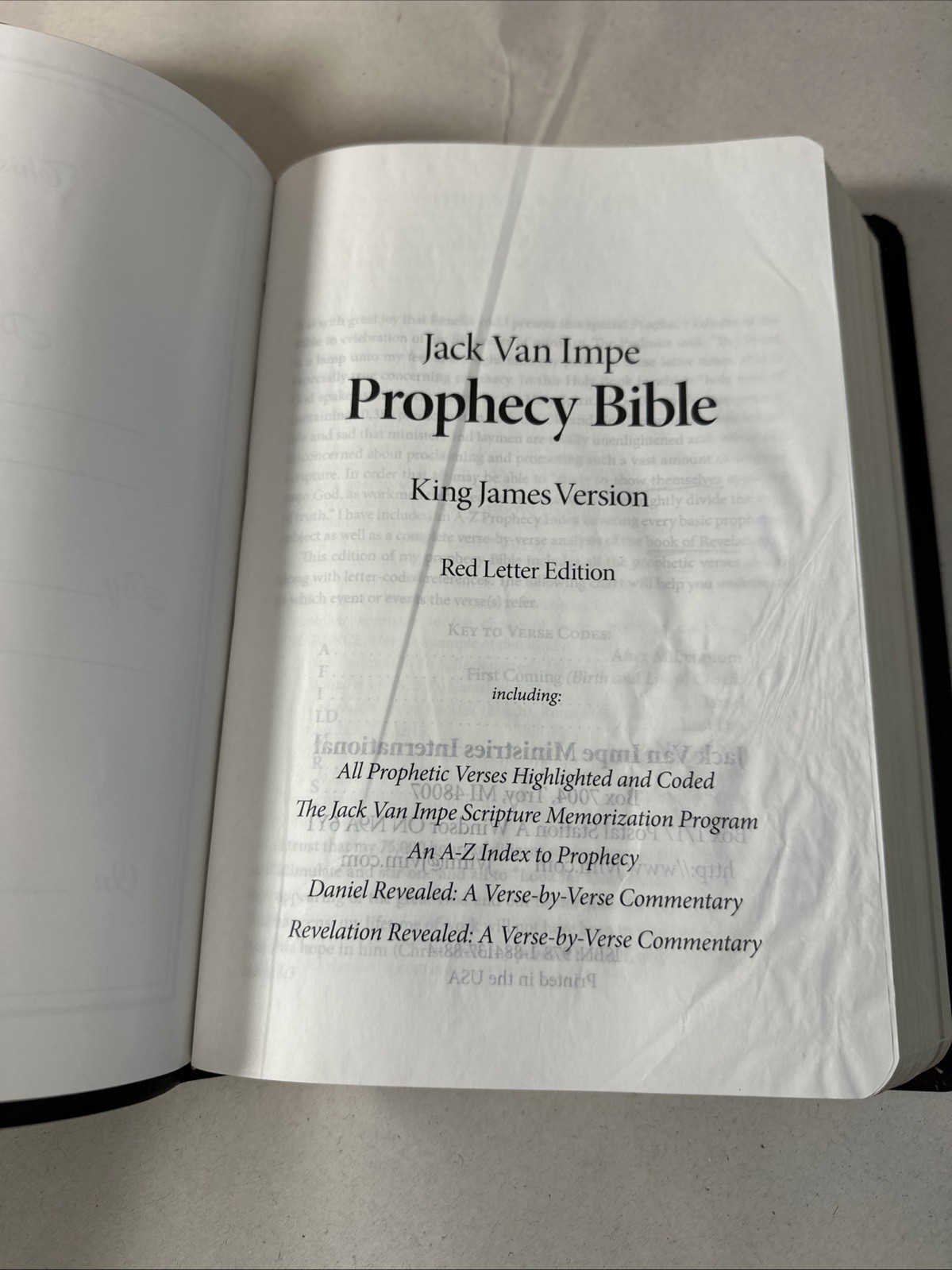 The Jack Van Impe Prophecy Bible New Third Edition King James Version Leather