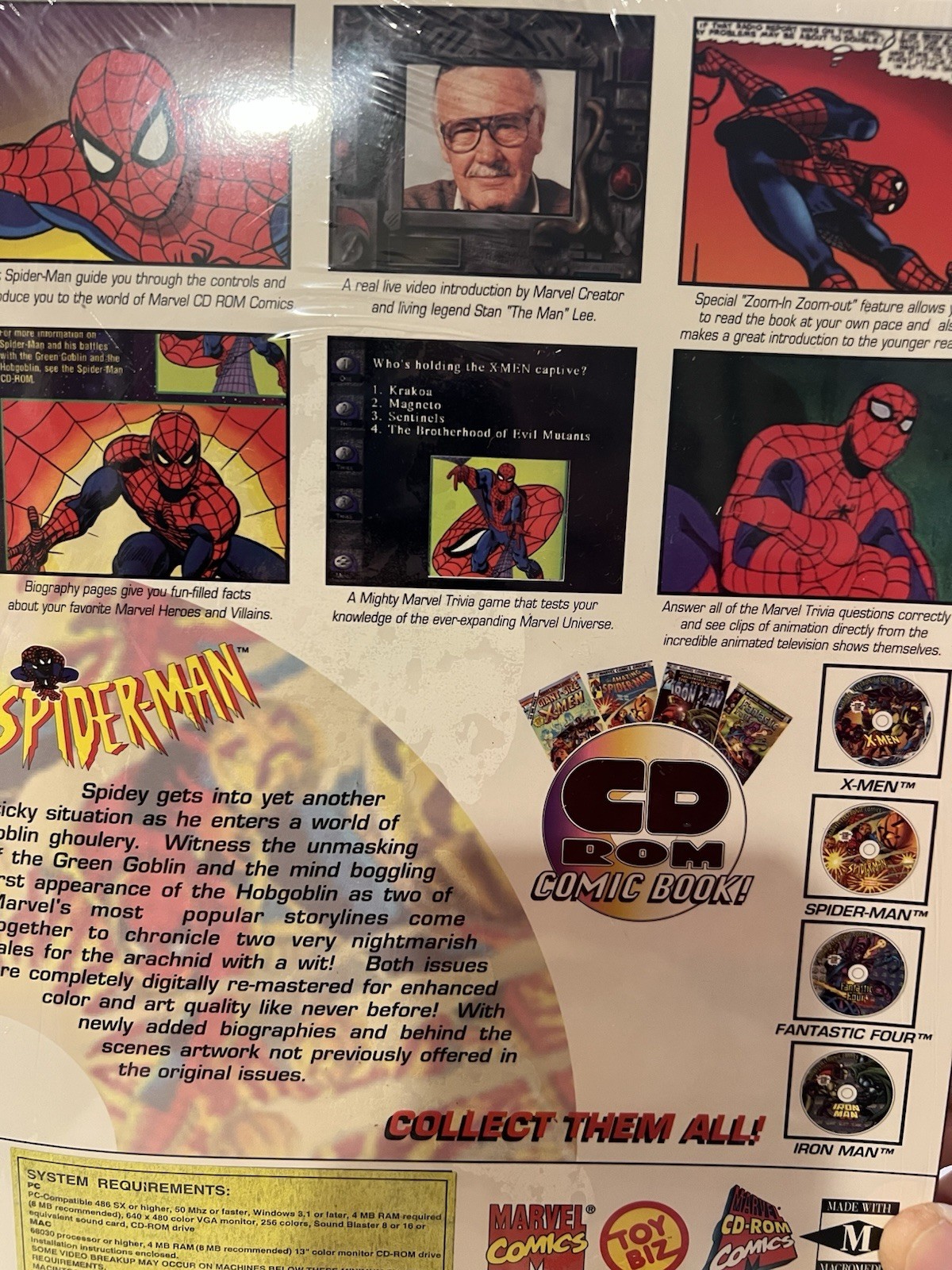 SPIDER-MAN Interactive CD-ROM Comic Book #1 Marvel Toy Biz 1995 – Brand New