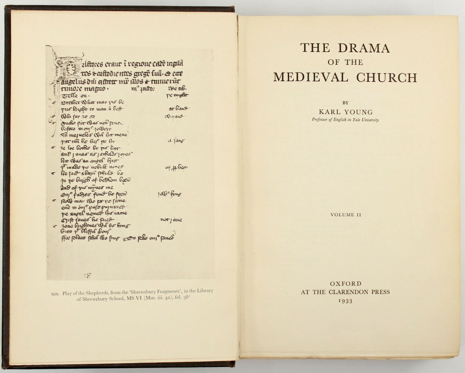 MEDIEVAL CHURCH Plays 1933 First Edition DRAMA Yale Liturgy Nativity Complete 2v