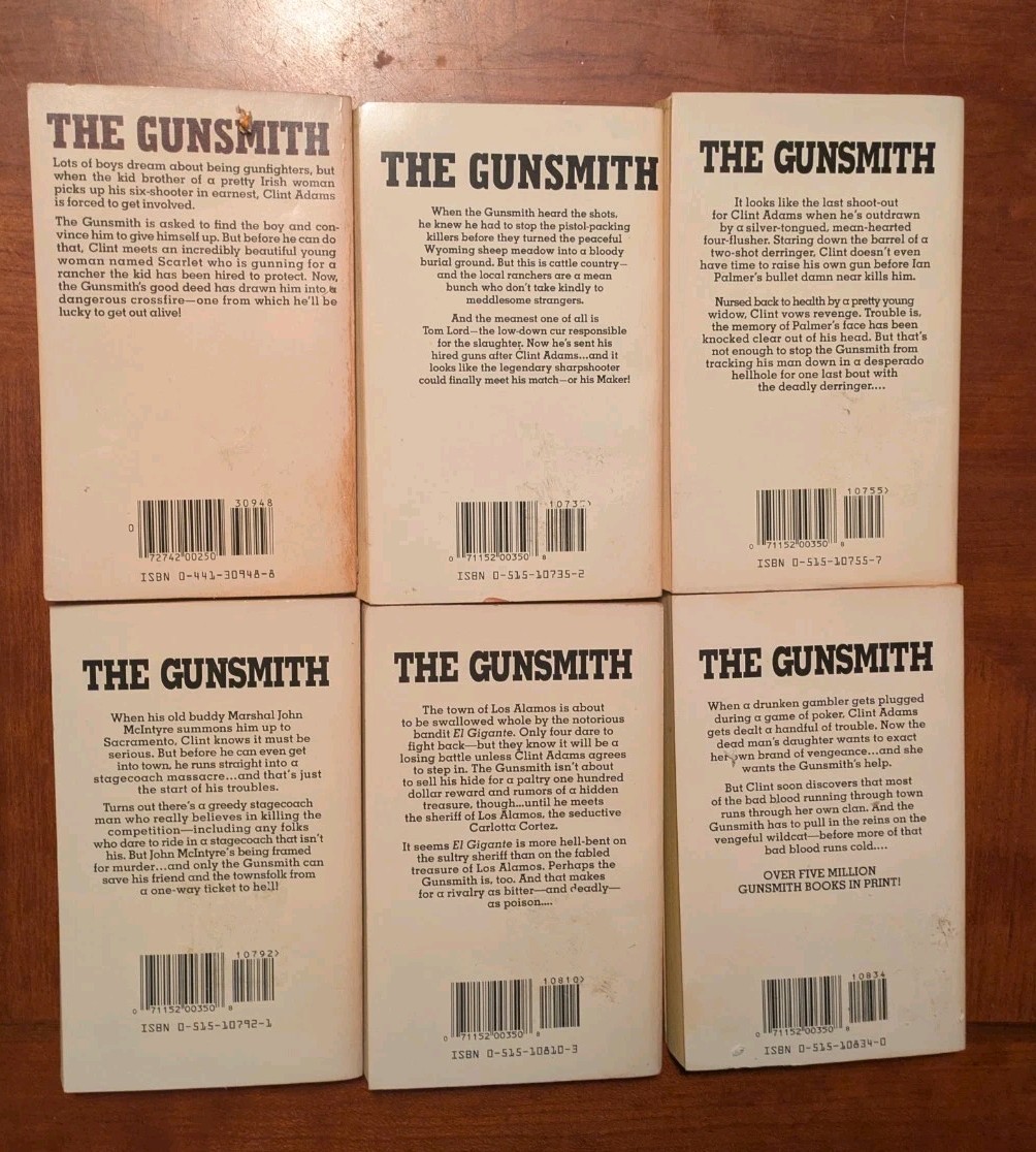 The Gunsmith Lot of 16 by J.R. Roberts (44, 120-126, 128-129, 150, 153-156, 159)