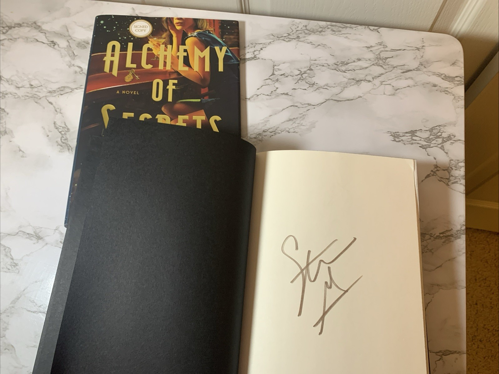 SIGNED Alchemy of Secrets by Stephanie Garber FIRST EDITION Black Page Edges