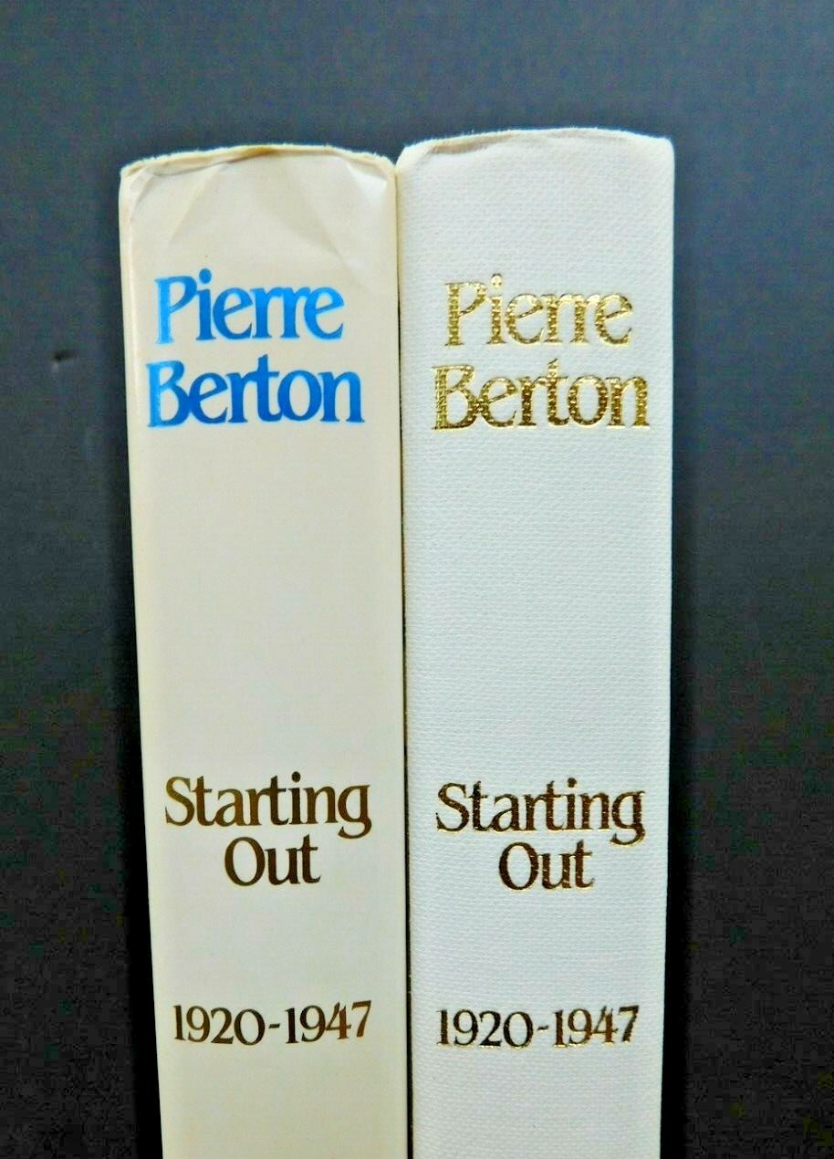 SIGNED autobiography celebrity historian PIERRE BERTON hardcover 342 pages NF