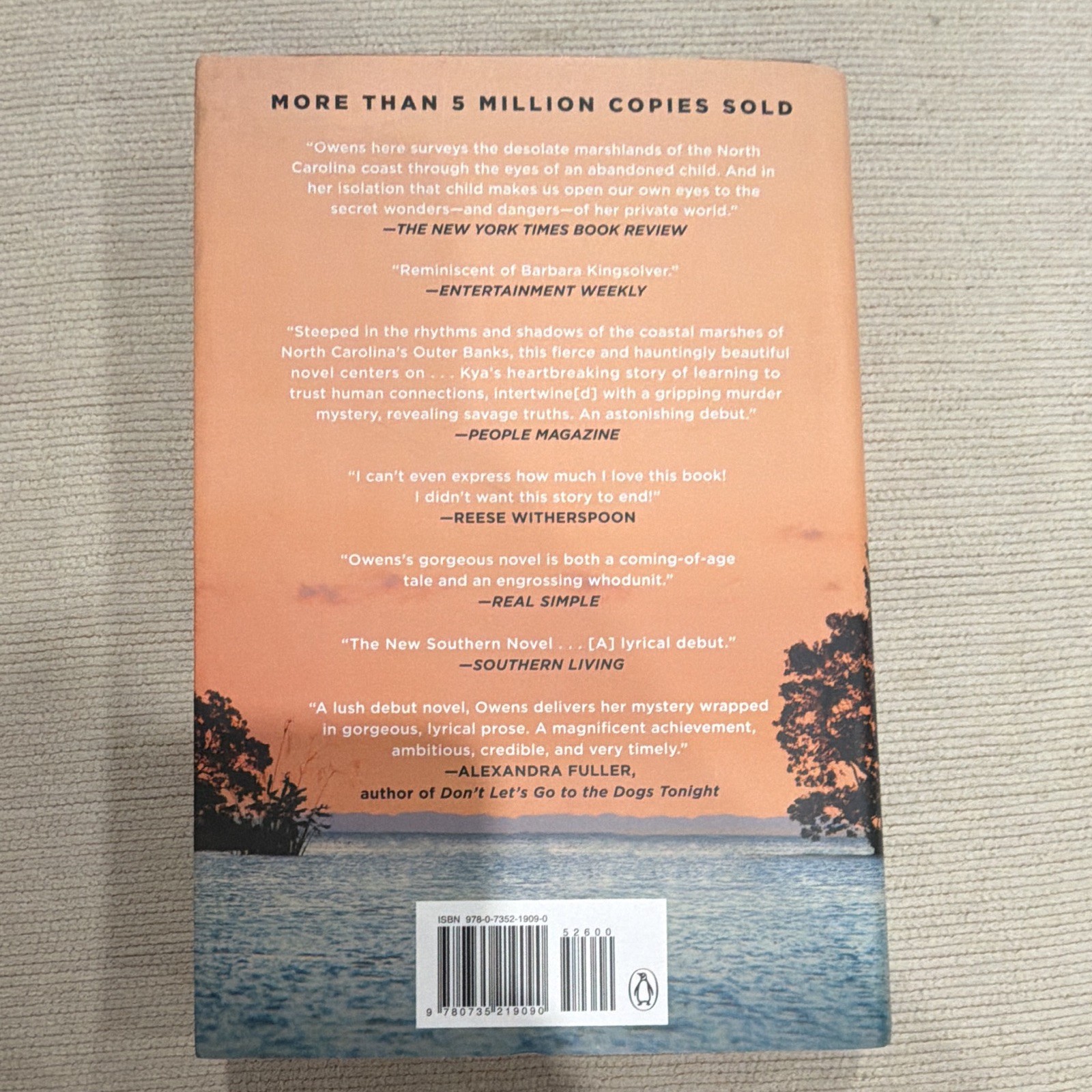 Delia Owens Where the Crawdads Sing Hardcover Penguin Fiction Reese’s Book Club