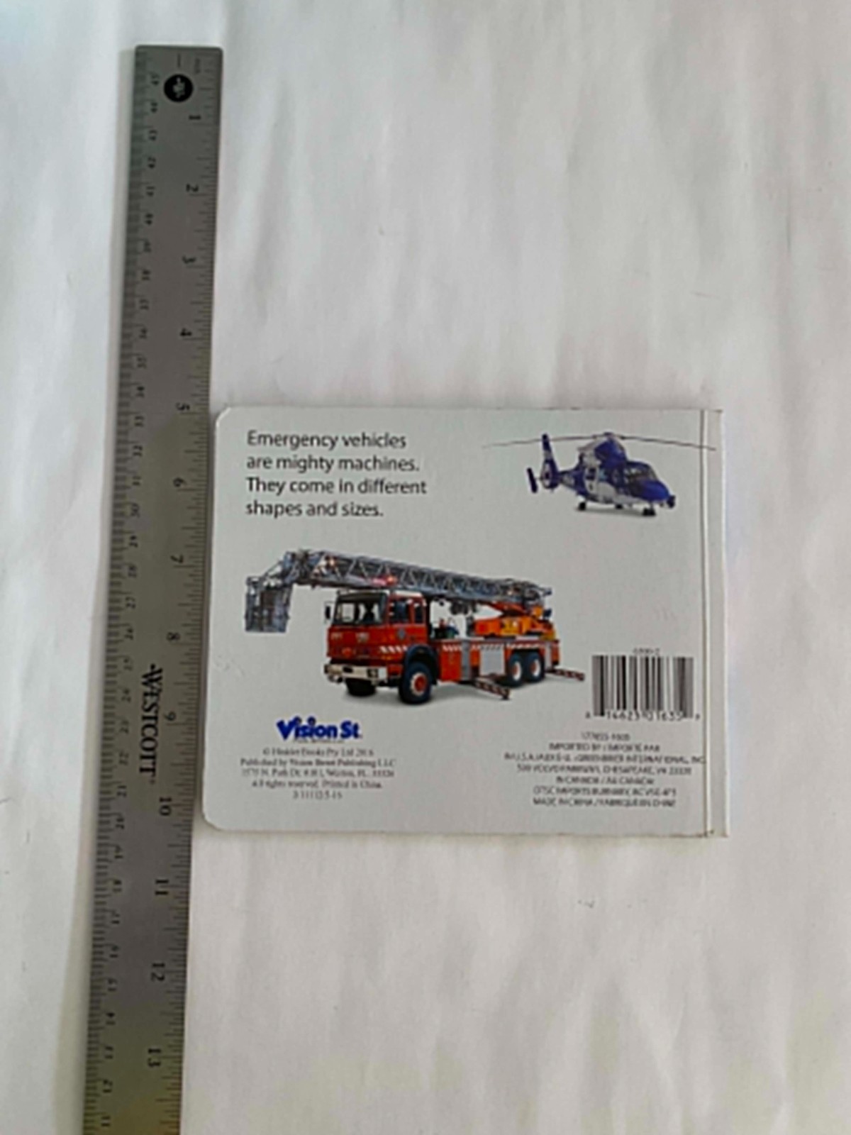 Mighty Movers: Emergency – Board book By Vision St. Vehicles Read Children GOOD