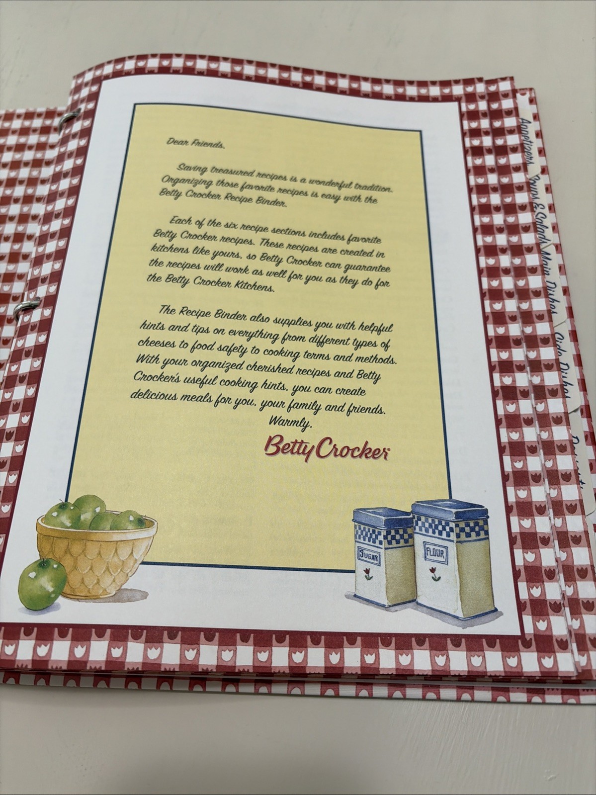 Betty Crocker Recipe Keeper From the Heart Deluxe Recipe Binder New