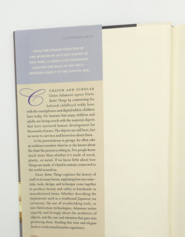 Fewer, Better Things Glenn Adamson Paperback Bloomsbury Minimalism Design Book