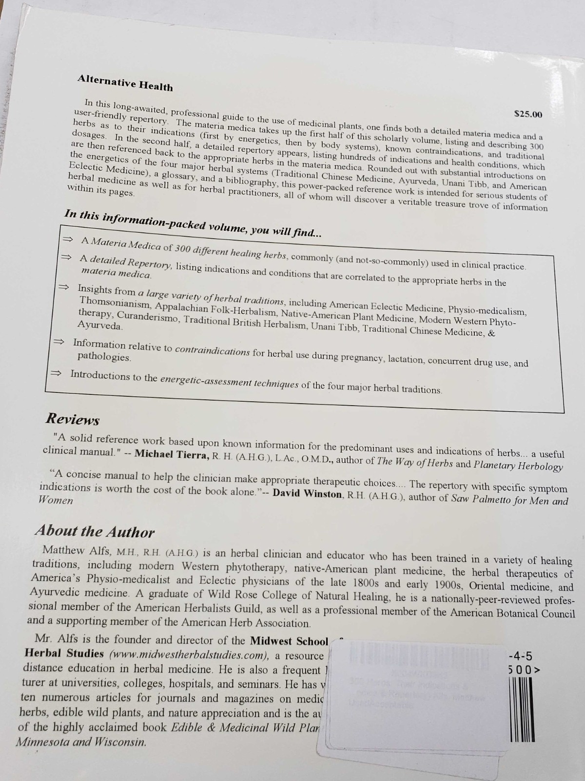 300 Herbs A Materia Medica & Repertory: Their Indications Contraindications OOP