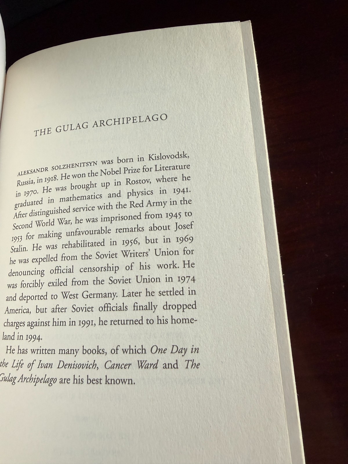 The Gulag Archipelago 1918-56 by Aleksandr Solzhenitsyn Harvill Press 2003 PB VG