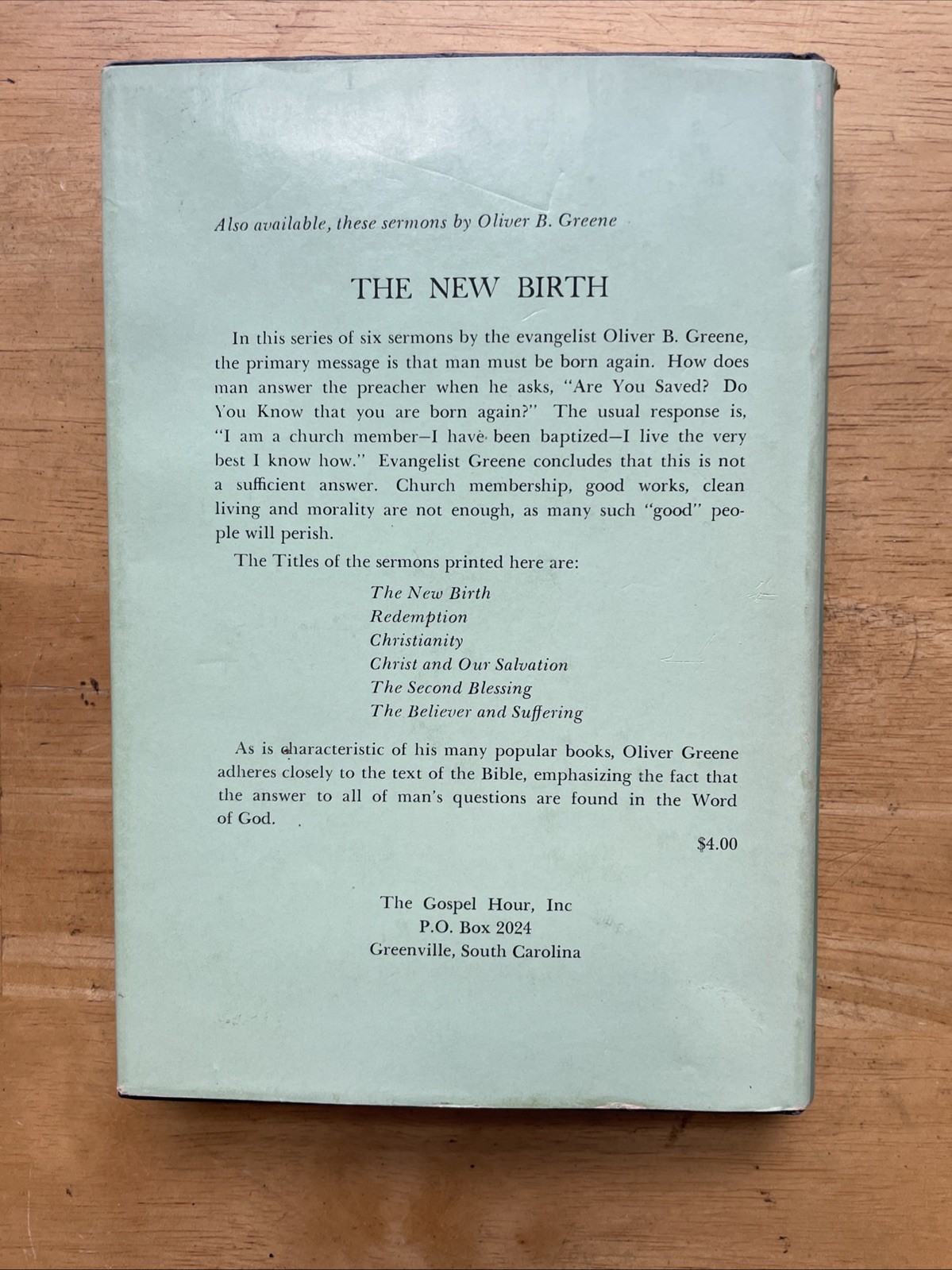 ETERNAL LIFE – FIRST EDITION 1967 – OLIVER B. GREENE