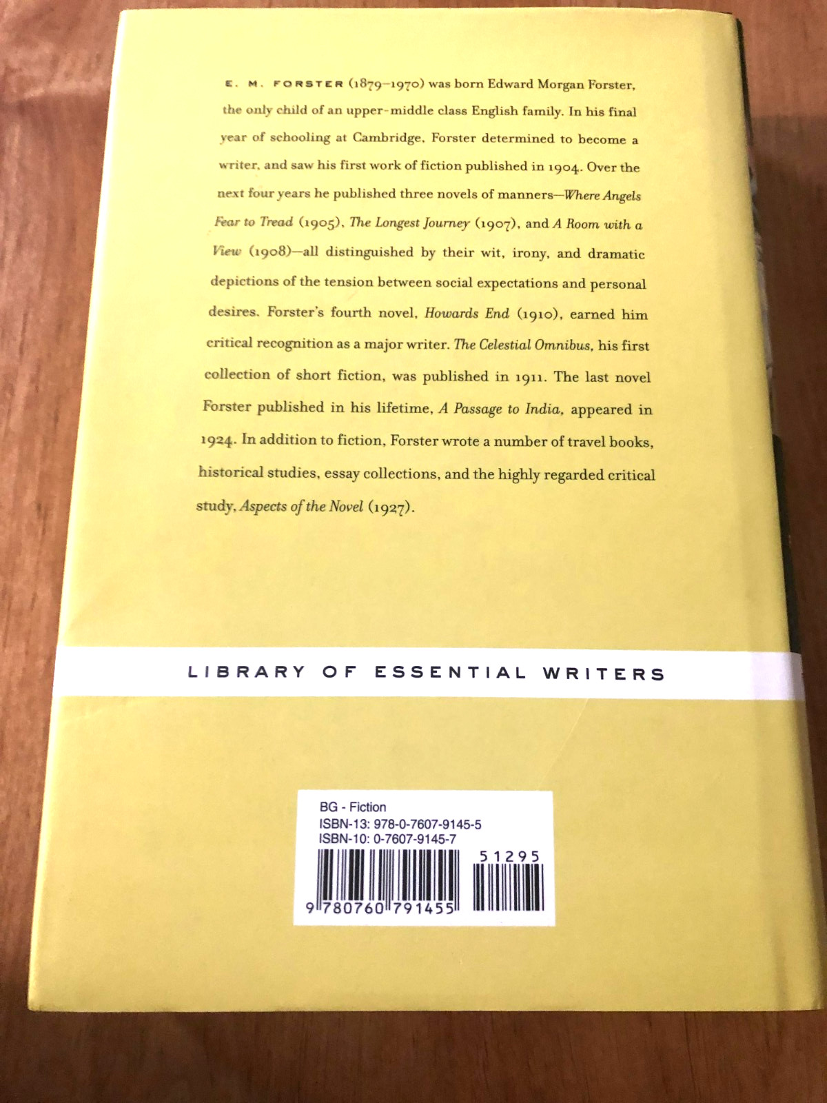 RARE! E.M. Forster: Four Novels (Library of Essential Writers Series) Forster HC