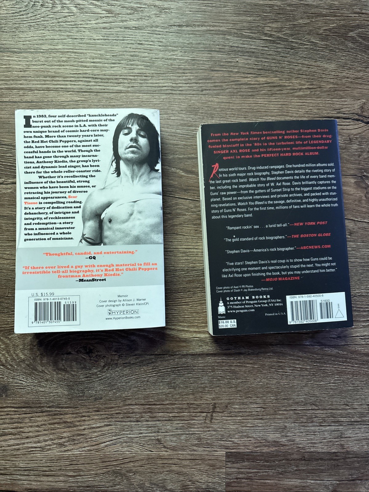 Watch You Bleed Guns N‘ Roses & Scar Tissue Anthony Kiedis – Softcover Lot