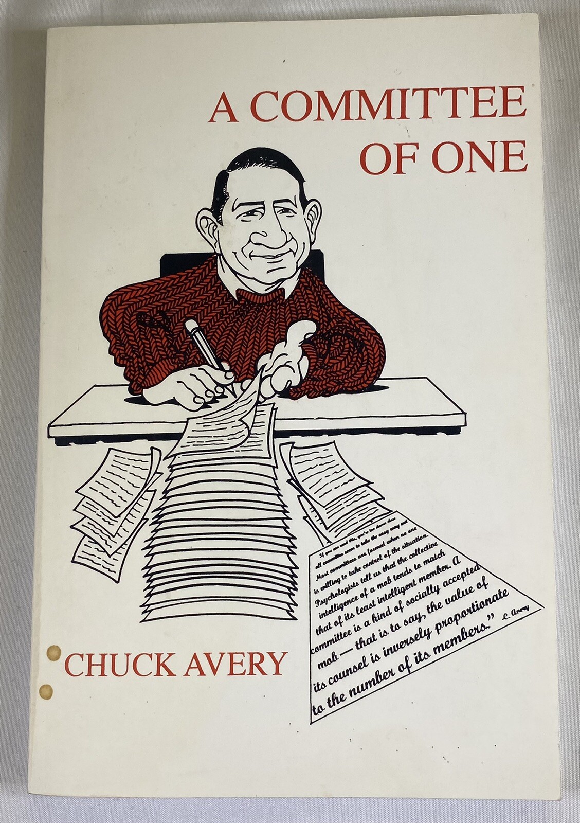 A Committee Of One Chuck Avery Paperback￼