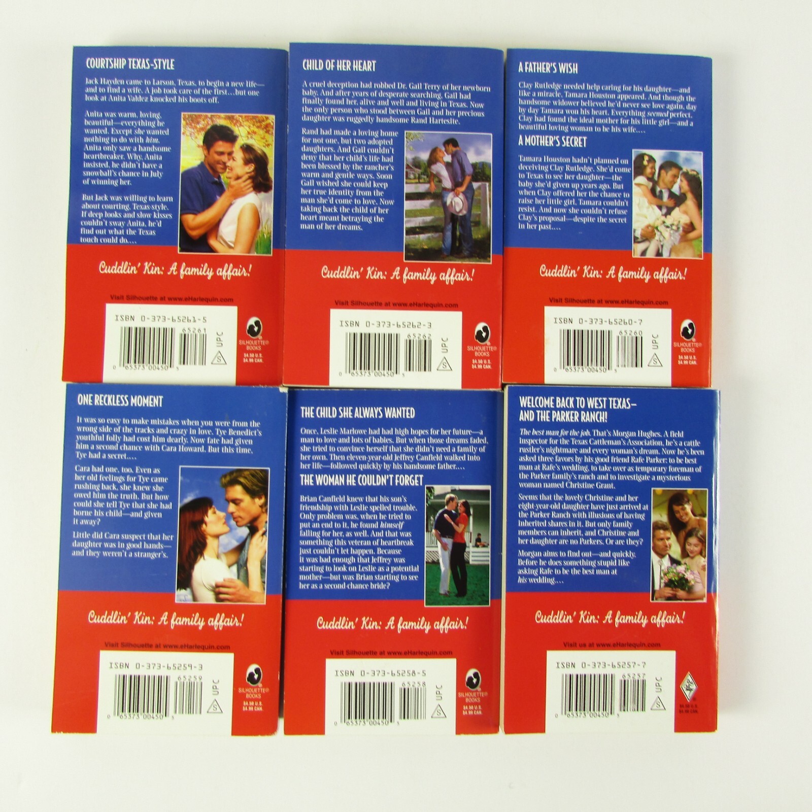 Lot of 6 Vintage Texas Love Stories Cuddlin ‚Kin Paperback Books