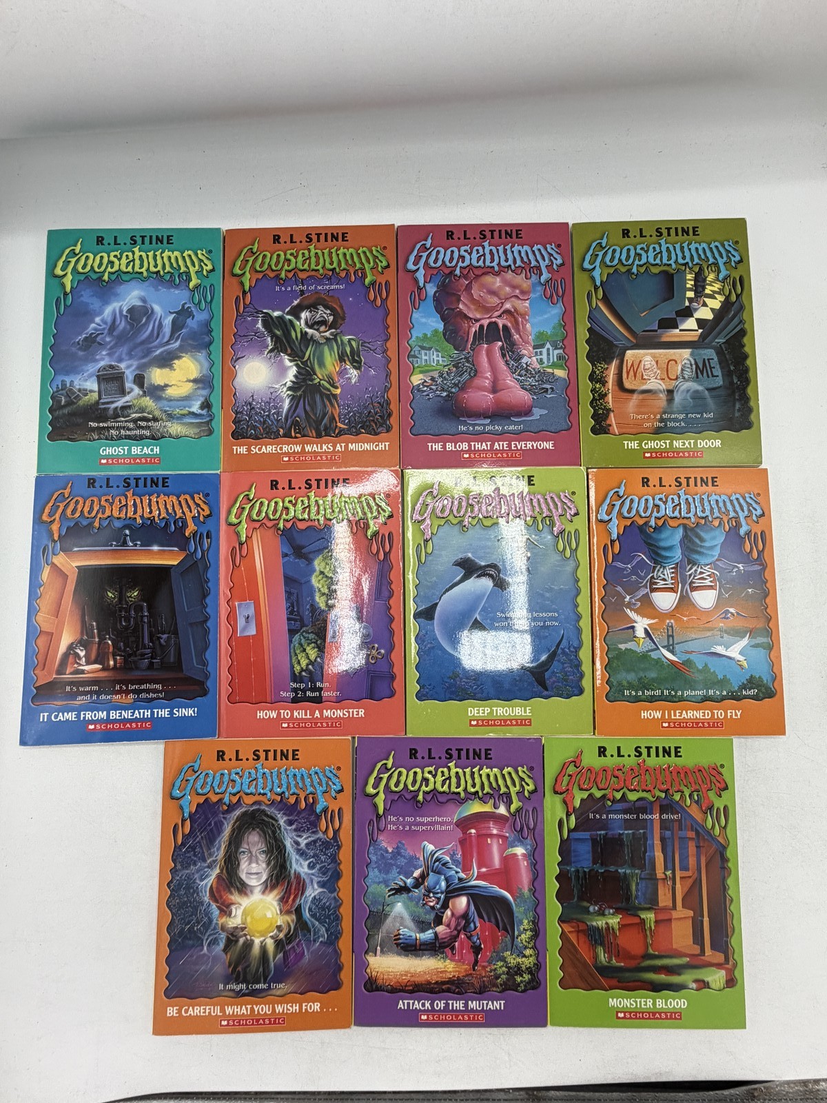 Goosebumps R.L. Stine 22 Book Lot Scholastic Paperback Horror Kids Collection