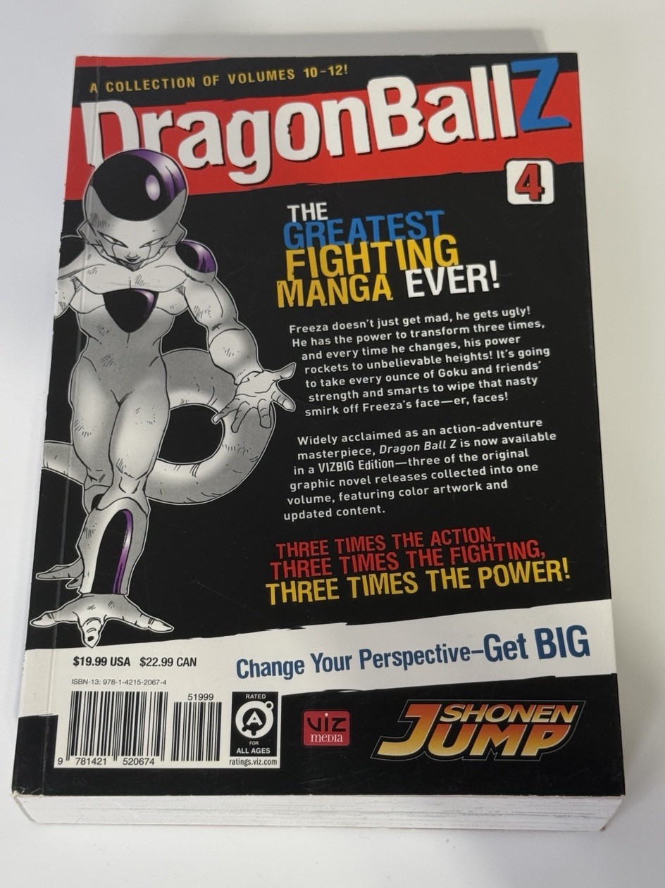 Dragon Ball Z, Vol. 4 (VIZBIG Edition) – Paperback By Toriyama, Akira EUC