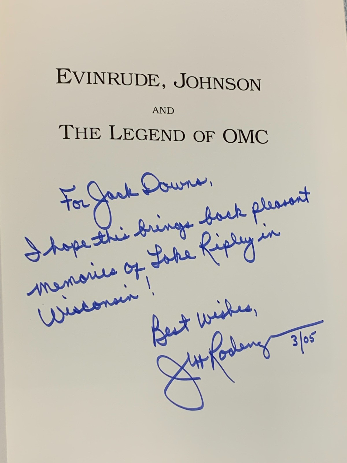 Evinrude, Johnson and the Legend of OMC by Jeffrey L. Rodengen (1992, Hardcover)