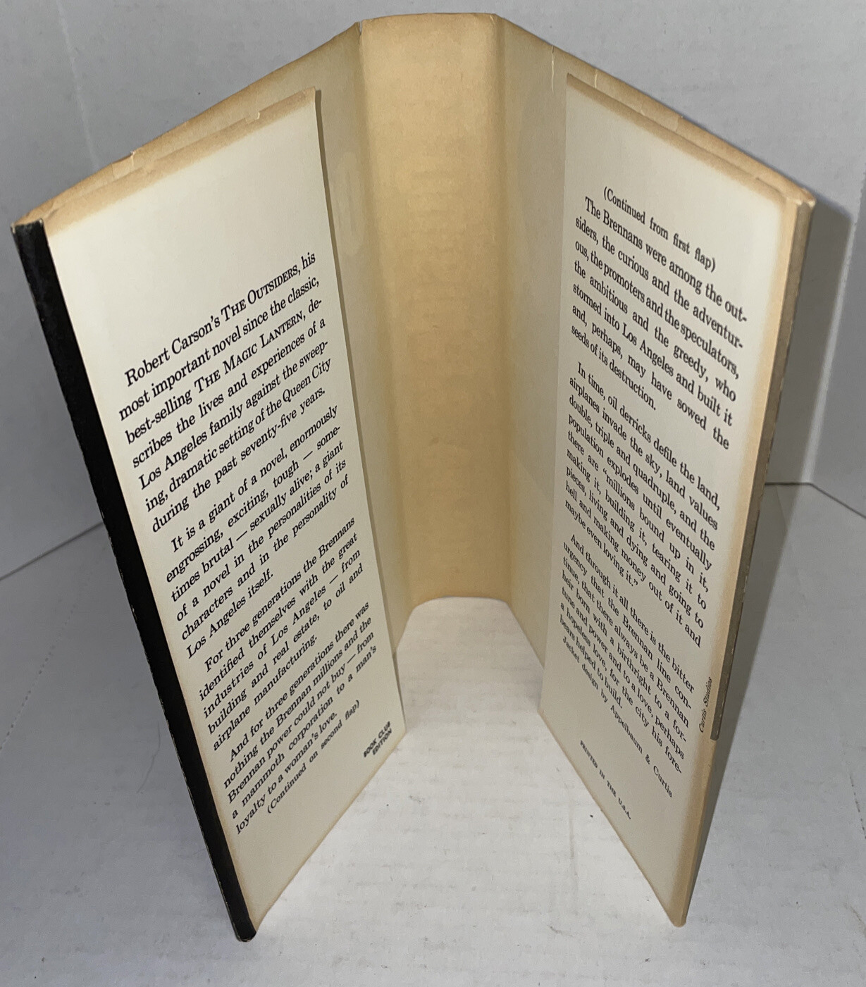 MINT~ THE OUTSIDERS Robert Carson 1966 HCDJ BCE 1st Ed (A5)