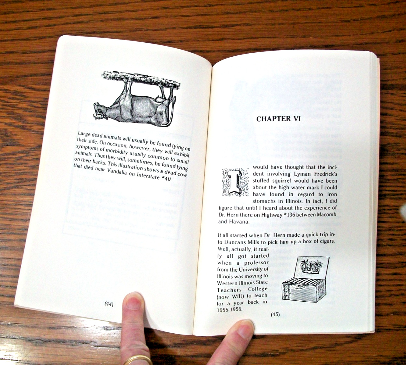 ILLINOIS‘ ROAD KILL COOKBOOK~BRUCE CARLSON~PAPERBACK BOOK~108 PAGES~VERY GOOD~