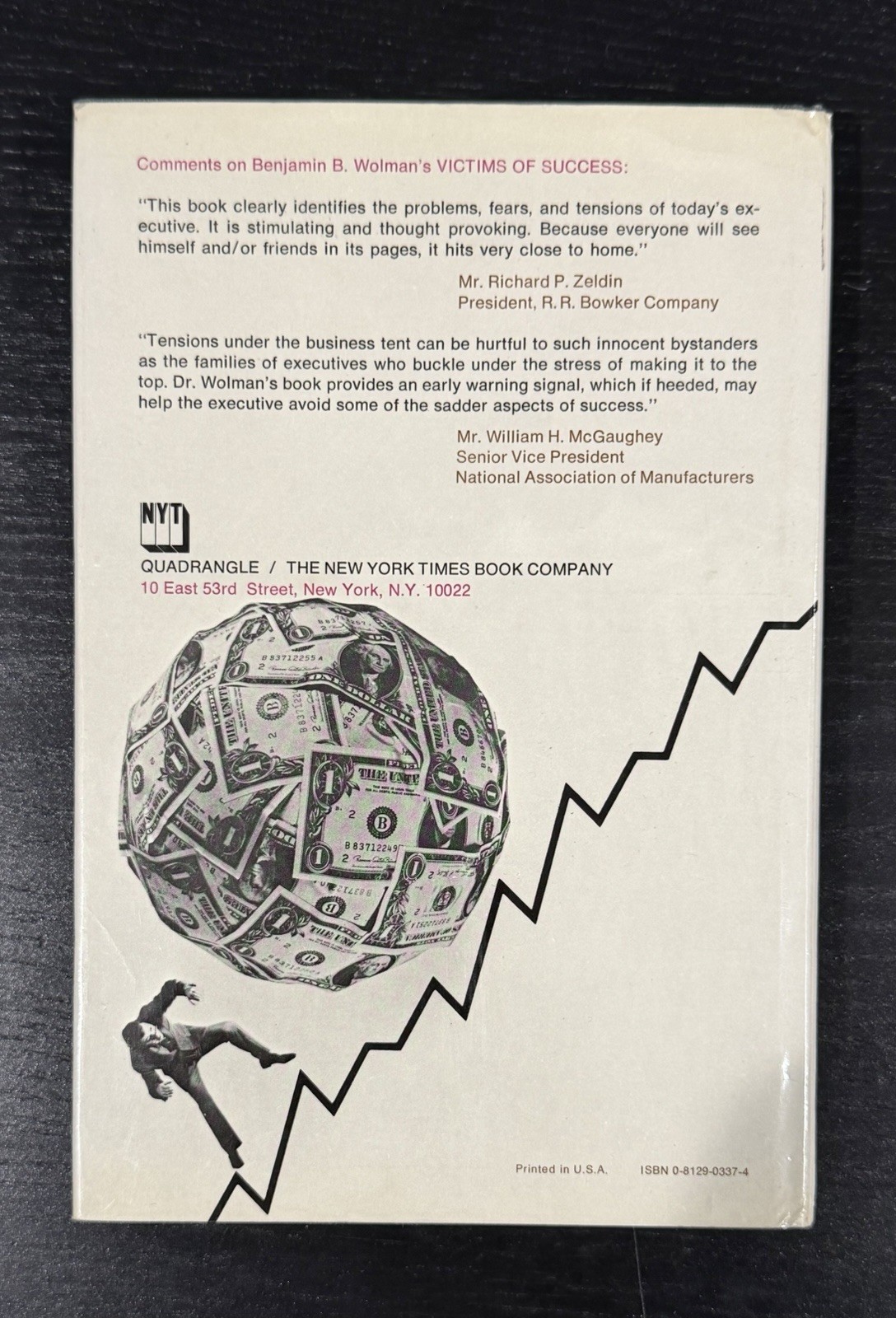 Victims of Success: Emotional Problems of Executives by Benjamin B. Wolman