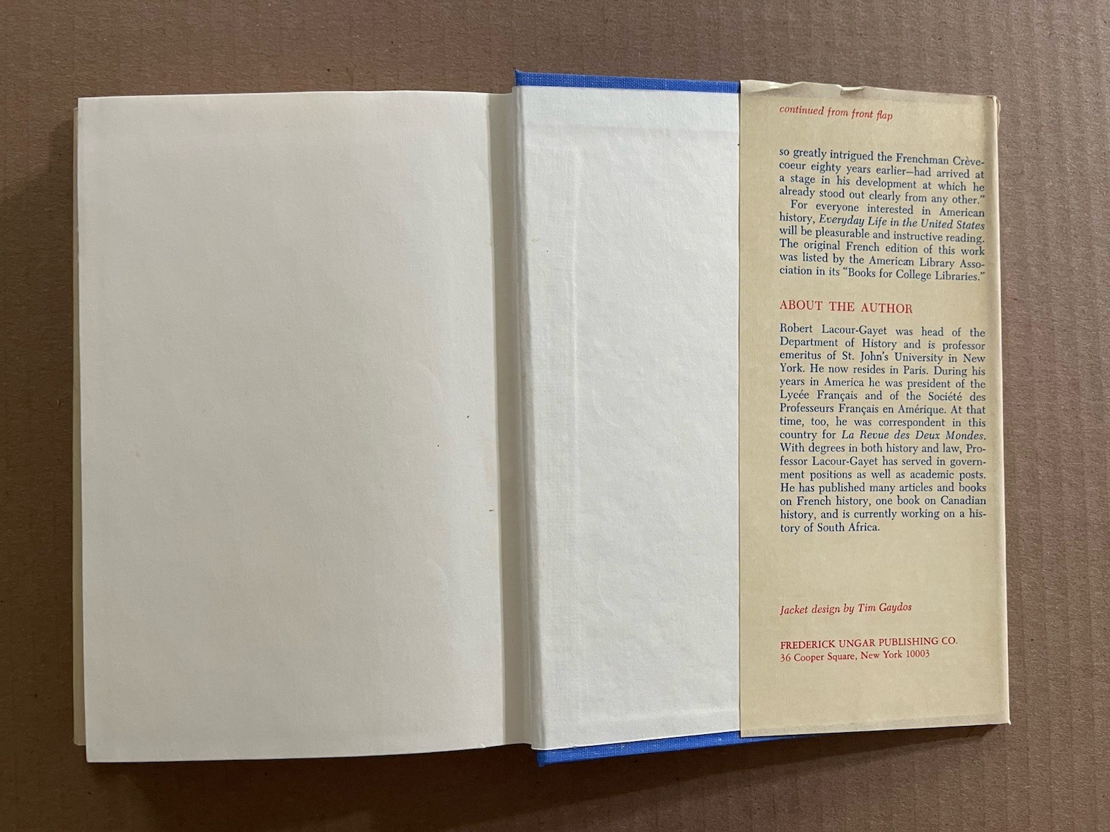 Everyday Life in the United States Before the Civil War 1830-60 by Robert Gayet