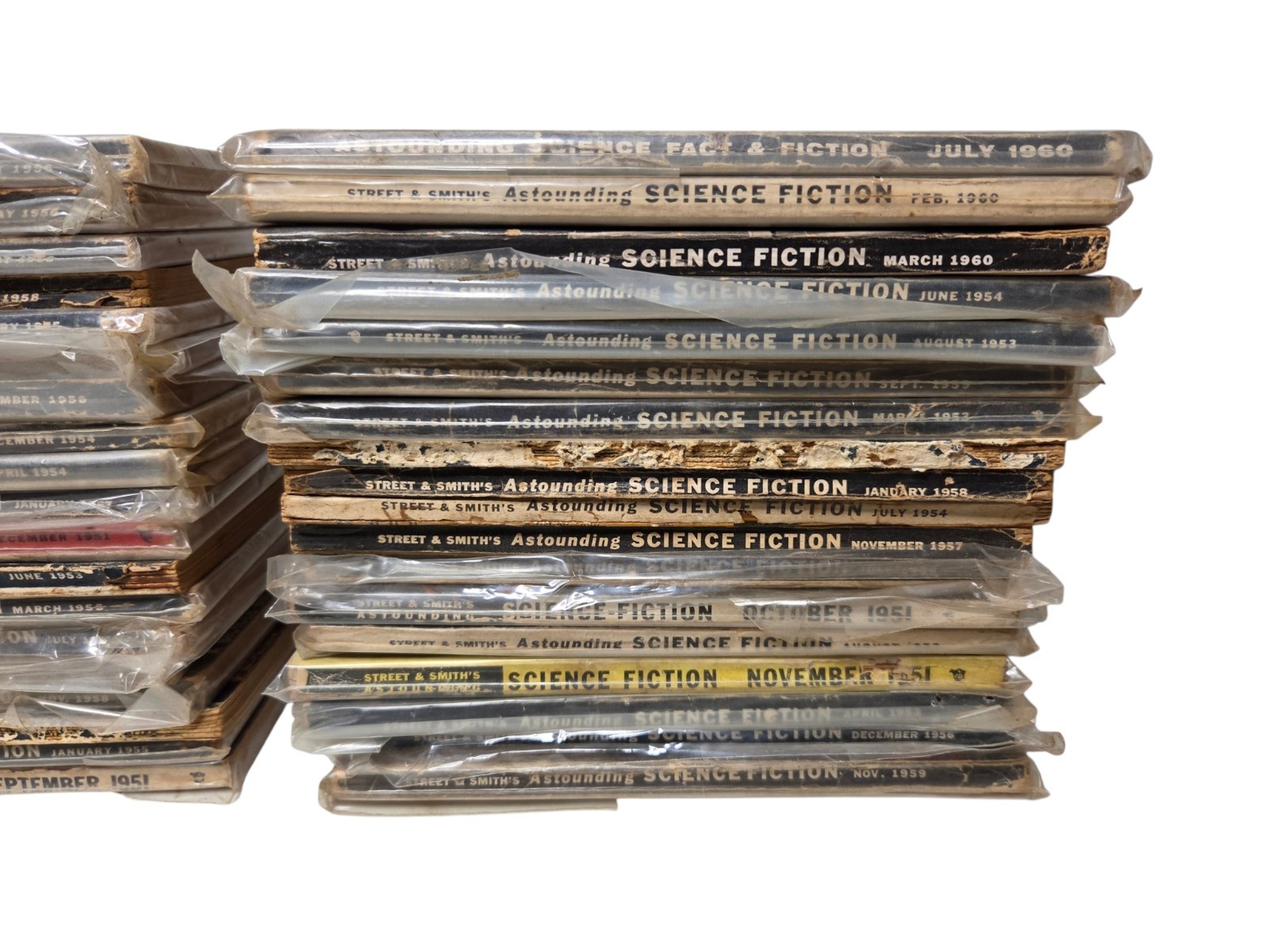 VTG Astounding Science Fiction Pulp Magazine Books Lot of 56 1940s 1950s 1960s