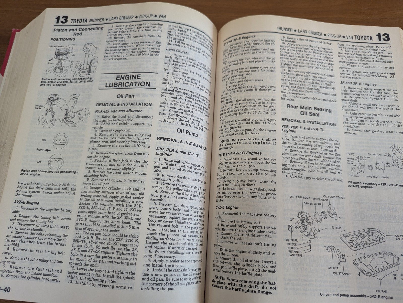 Chilton Truck Van Repair Manual 1986-1990 Jeep Cherokee Bronco Toyota