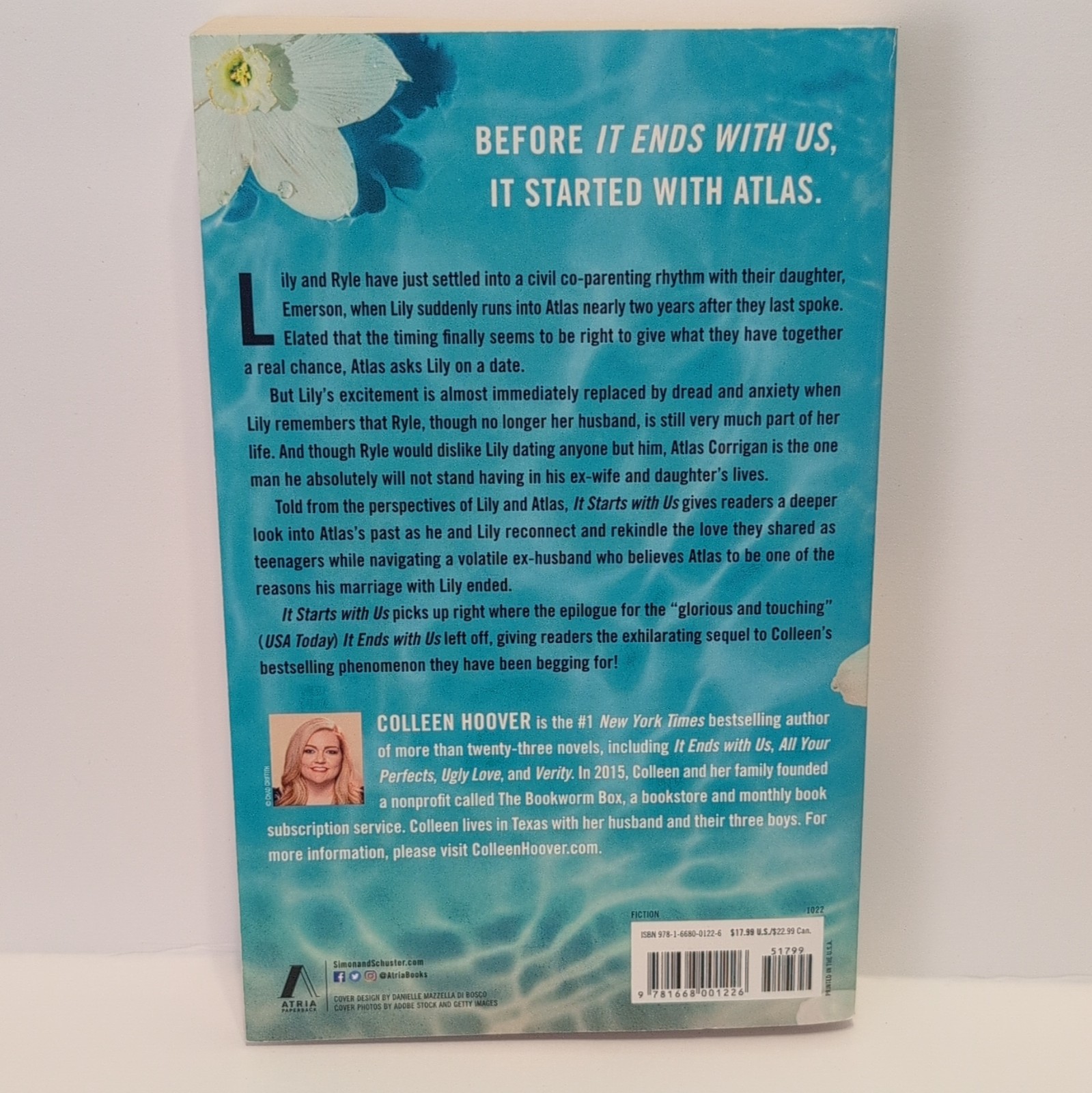 Atria Paperback It Starts with Us: A Novel by Colleen Hoover PB 2022 (It Ends)