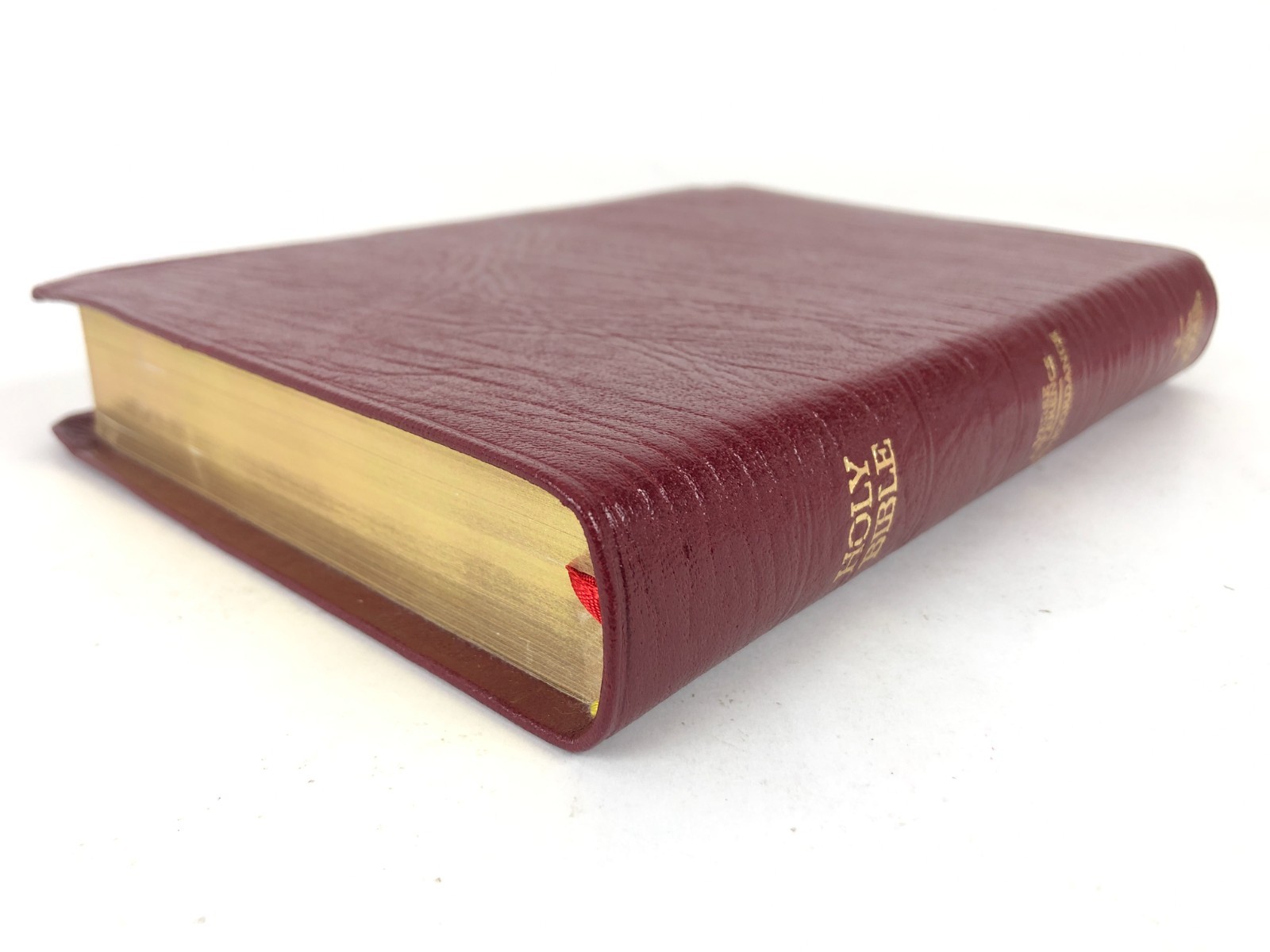 *gorgeous AMG Holman 1970s KJV Verse Reference Bible Genuine Leather UK print VG