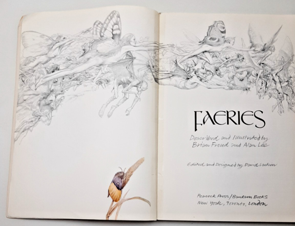 Vintage Faeries Book 1978 First Edition Printing Brian Froud Mythical Fairy Art