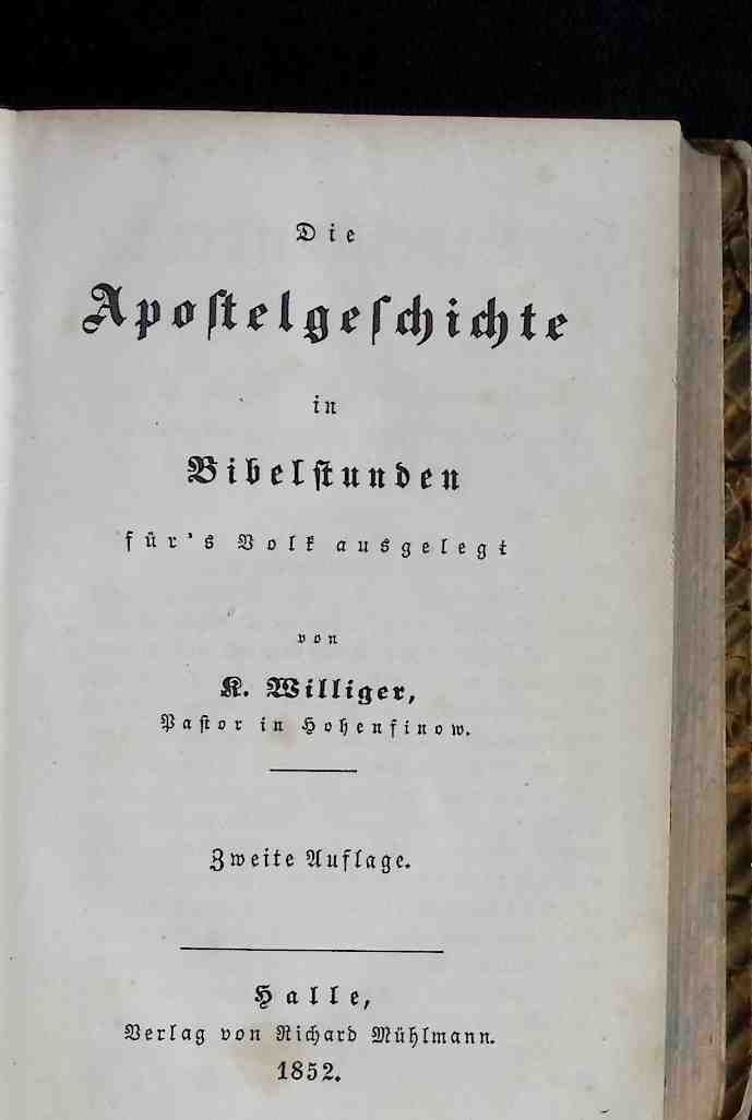 Bibelstunden: Auslegung der heiligen Schrift für’s Volk – Dritter Band: Die Apos