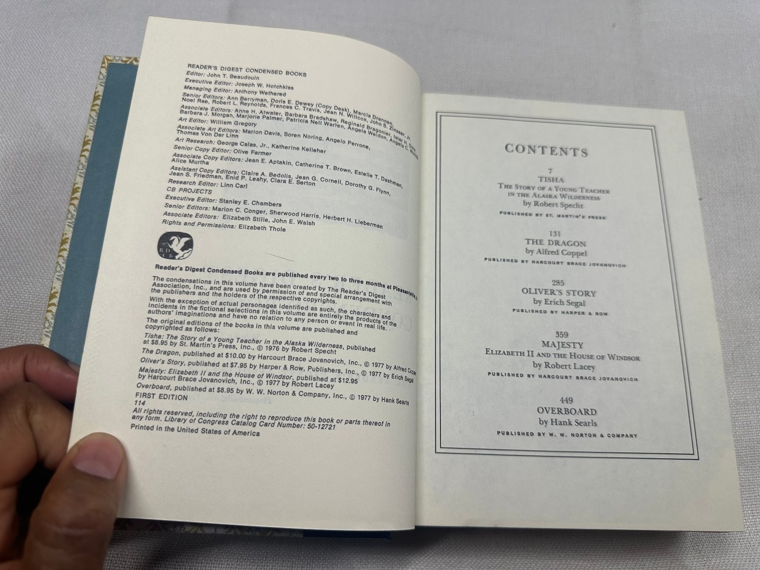Reader’s Digest Condensed Books Vol 3 1977 First Edition Fiction Nonfiction