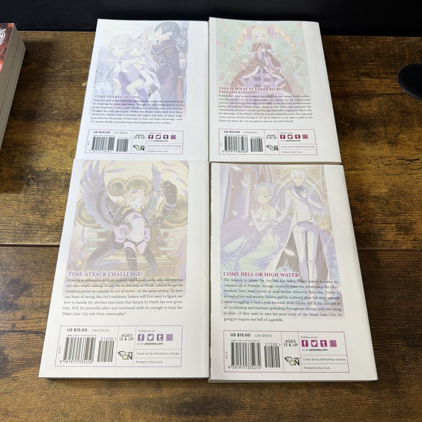 Lot of 14 Re:Zero Starting Life in Another World Books 1, 6-7, 10-15, 17-20 EX 5