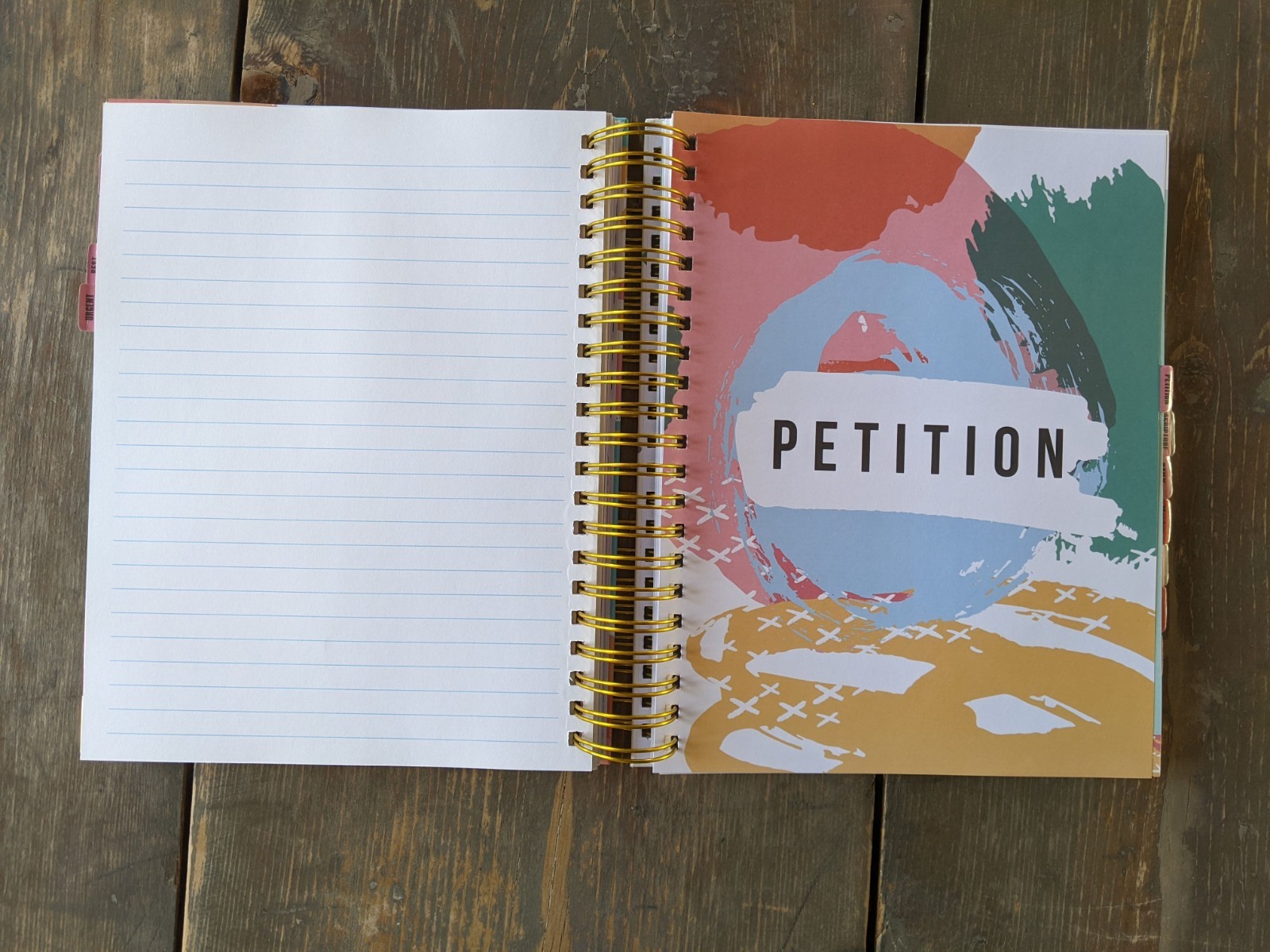 Coffee & Bible Time Prayer Journal with Sticky Notes & Gold Spiral Binding