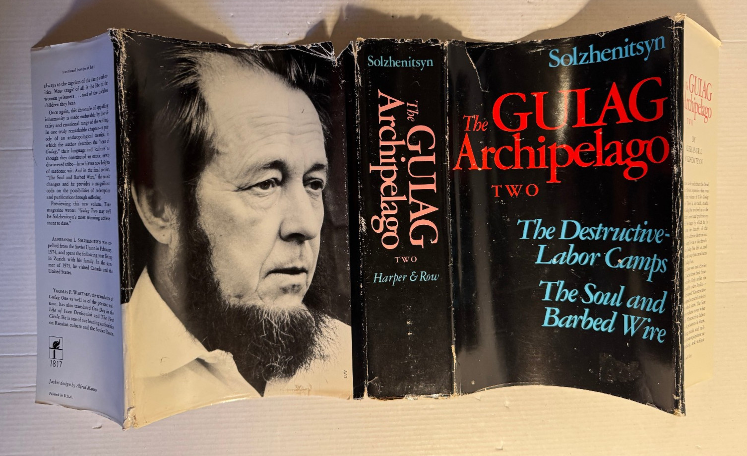 Aleksandr Solzhenitsyn Gulag Achipelago I II III HCDJ Set Lot Very Good