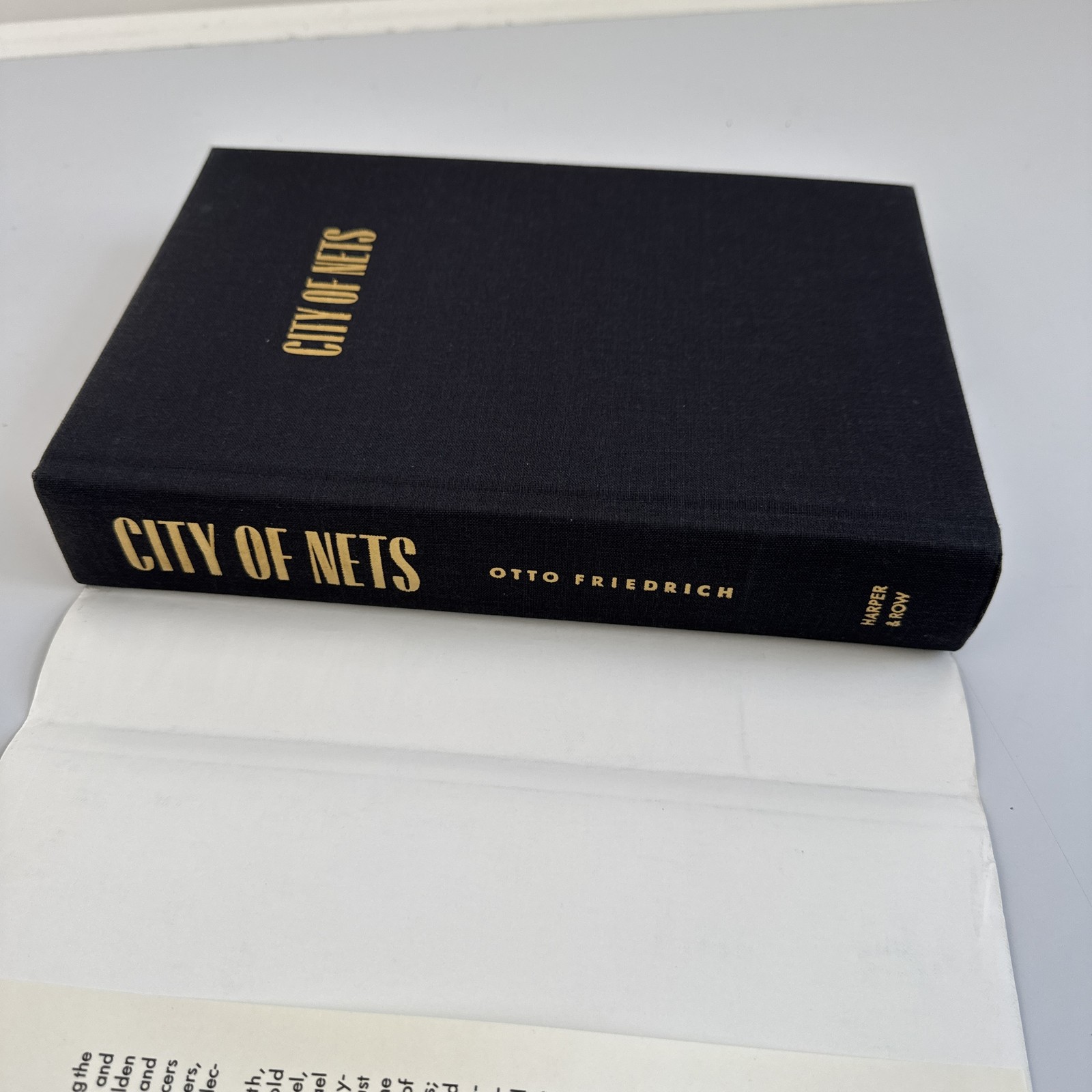 City of Nets Otto Friedrich 1986 First Edition Hollywood 1940s Harper & Row