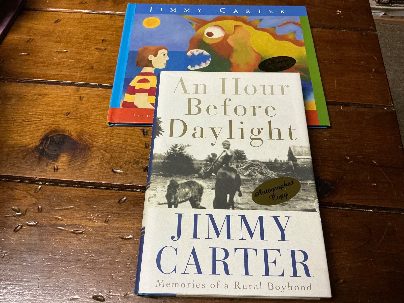 ** SIGNED ** Jimmy Carter (Lot of 2) w/Amy Carter & An Hour Before Daylight **