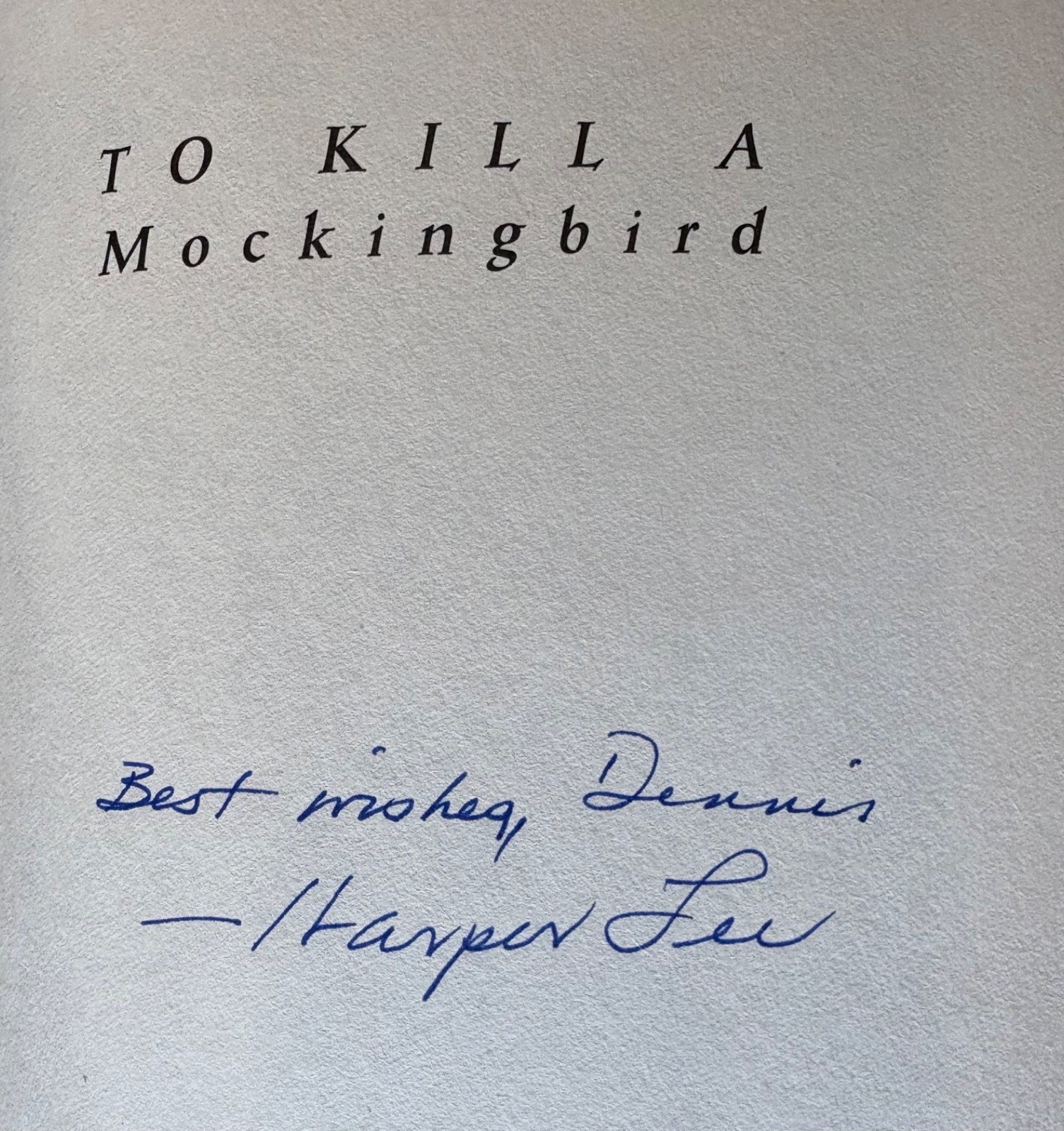 TO KILL A MOCKINGBIRD BY HARPER LEE SIGNED 1995 HC/DJ 35TH ANNIVERSARY ED. FINE!