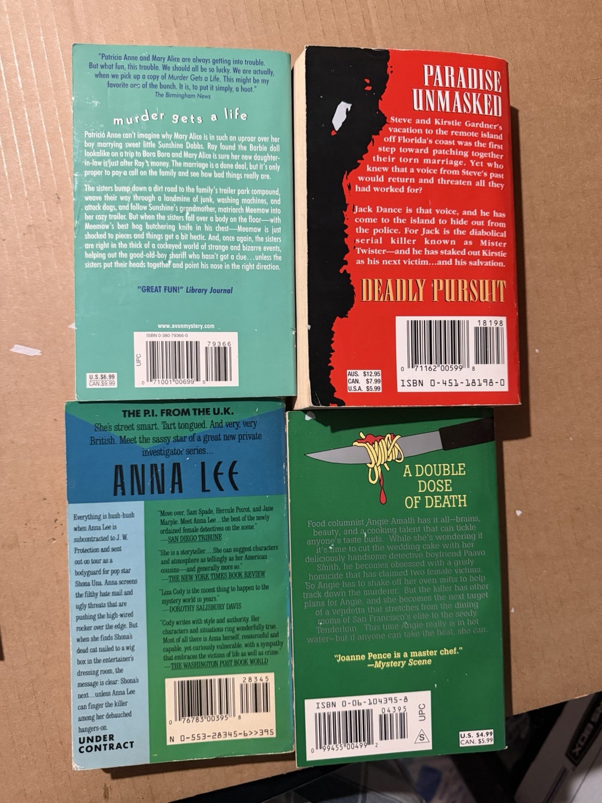 Lot of 10 random murder mystery novel paperback books, various authors B33