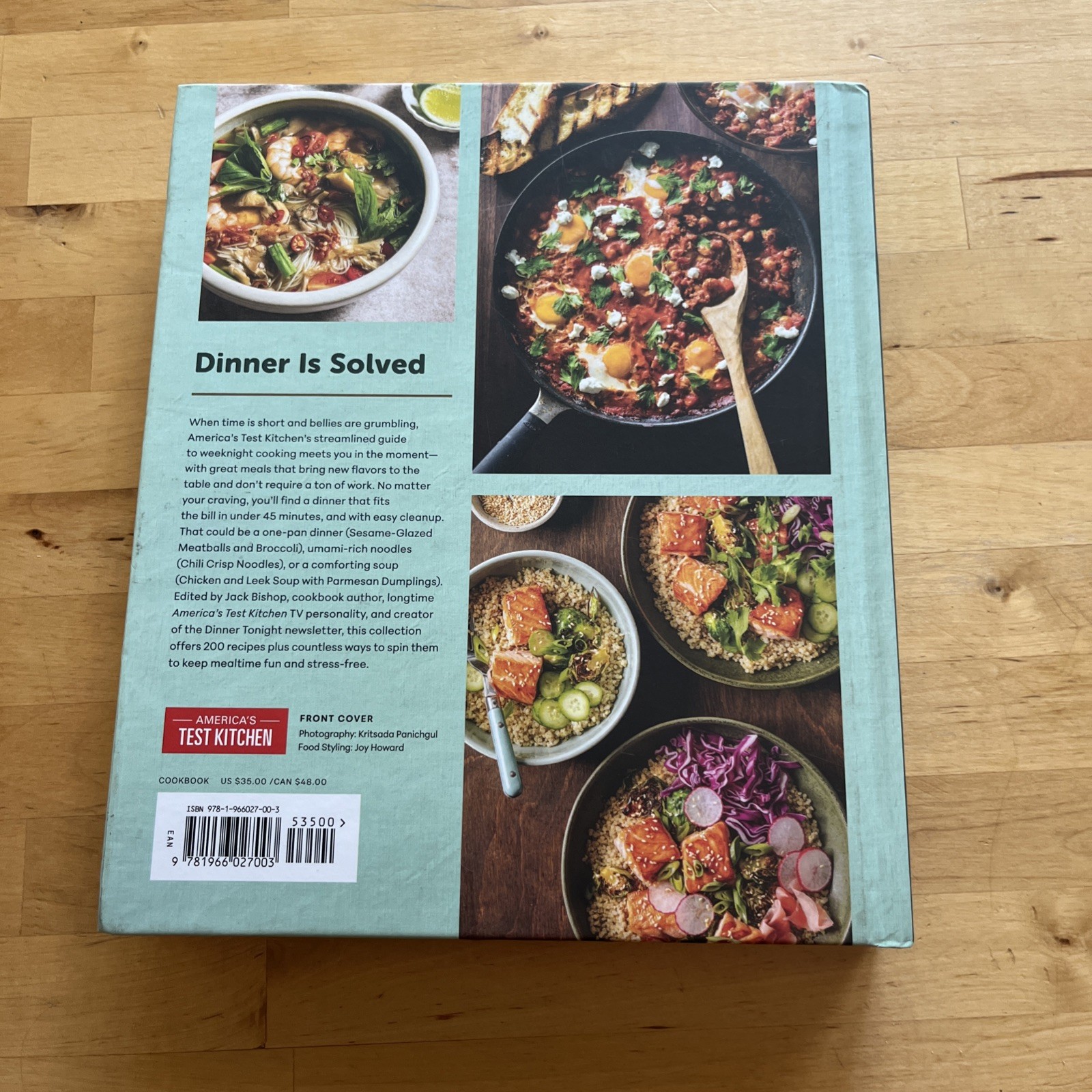 Dinner Tonight: 200 Quick Recipes for Inspired Weeknight Cooking HARDCOVER- GOOD