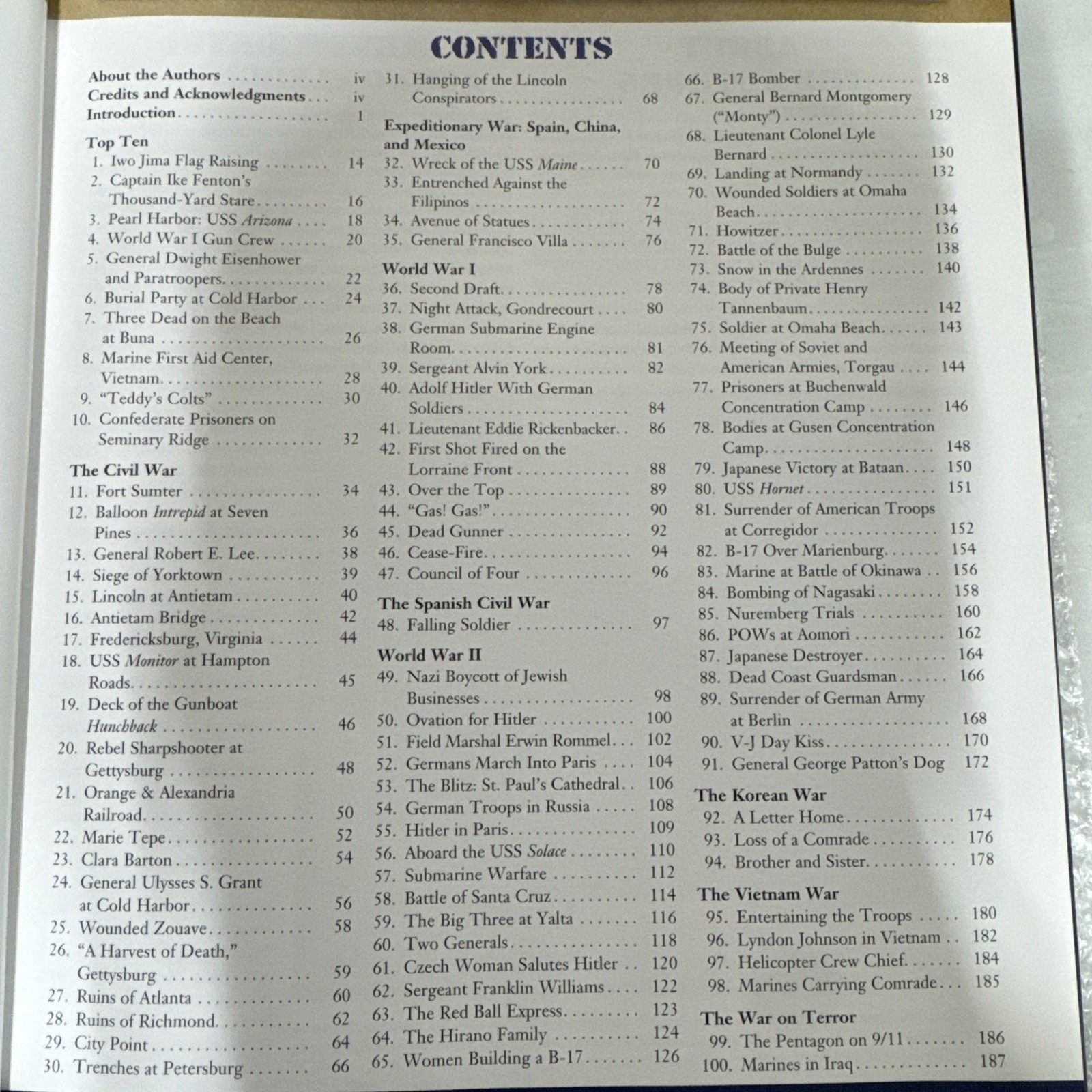 100 Greatest Military Photographs Hard Cover 180 Pages With Photos 2013 / AN2